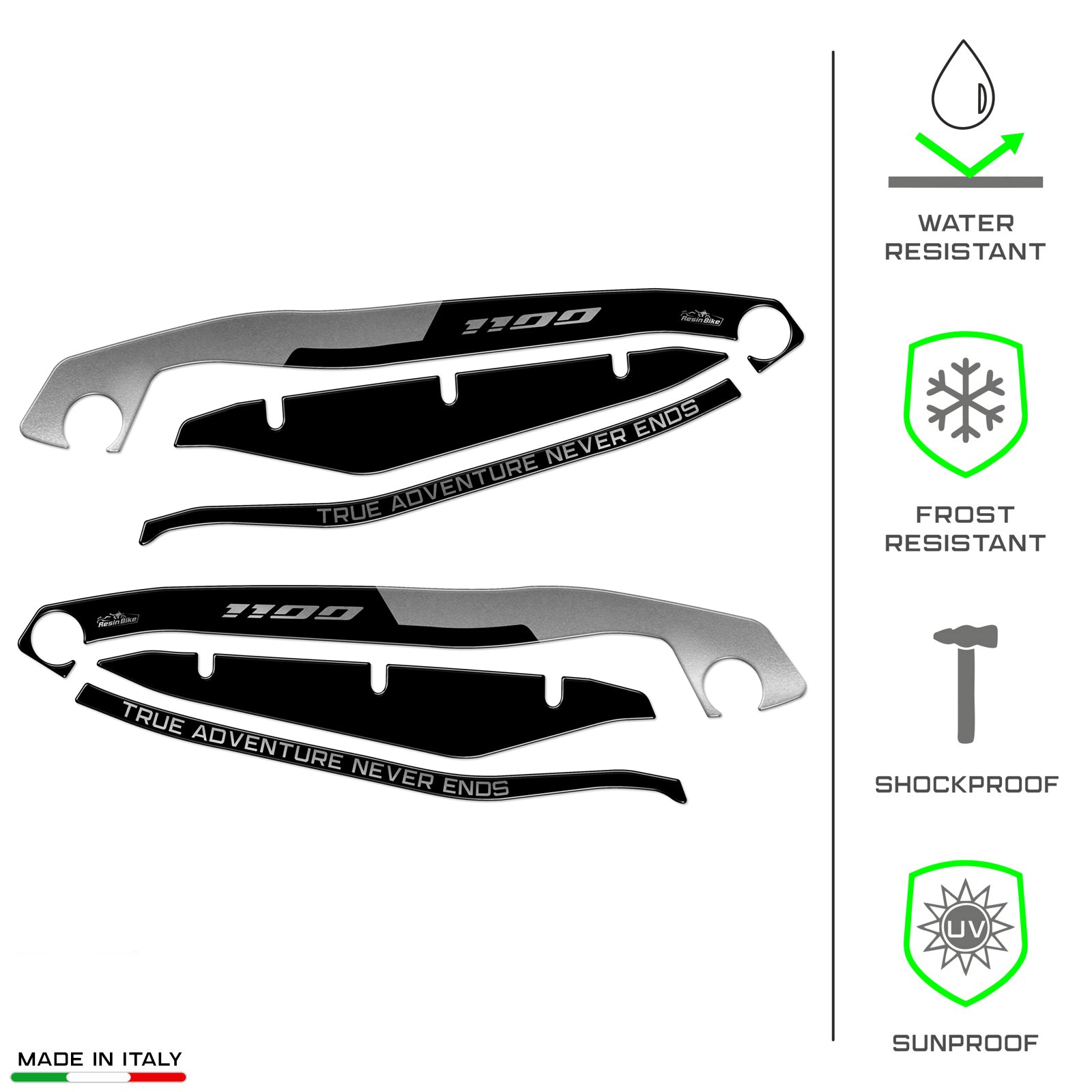 Resin Bike 3D Motorcycle Stickers - Handguards | Honda CRF 1100 L Africa Twin Adventure Sports 2022>2025 -   Pyramid Motorcycle Accessories