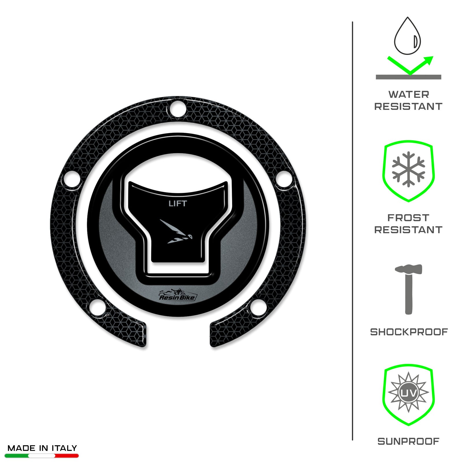 Resin Bike 3D Motorcycle Stickers - Fuel Cap | Honda CB750 Hornet 2023>2025 RB-1000665000000 -   Pyramid Motorcycle Accessories