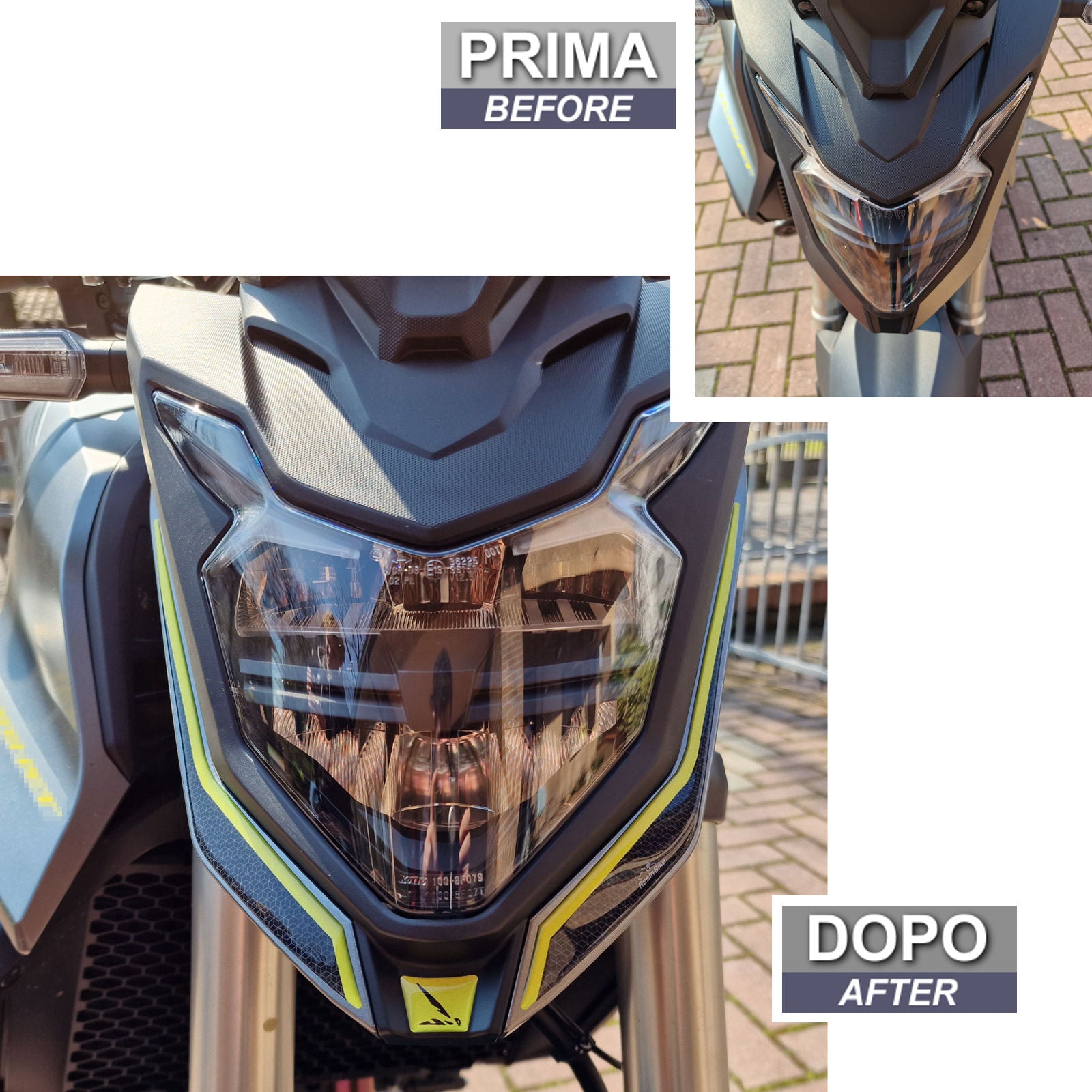 Resin Bike 3D Motorcycle Stickers - Headlight | Honda CB750 Hornet 2023>2024 -   Pyramid Motorcycle Accessories