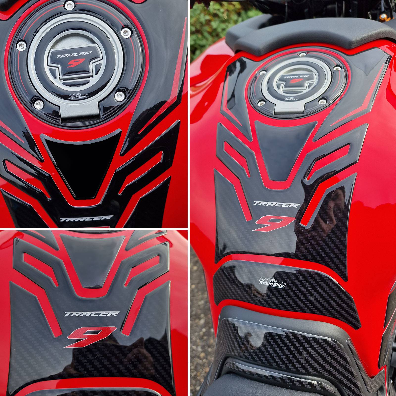 Resin Bike 3D Motorcycle Stickers - Tank Pad | Yamaha Tracer 9/9GT/9GT+ 2021>2024 -   Pyramid Motorcycle Accessories