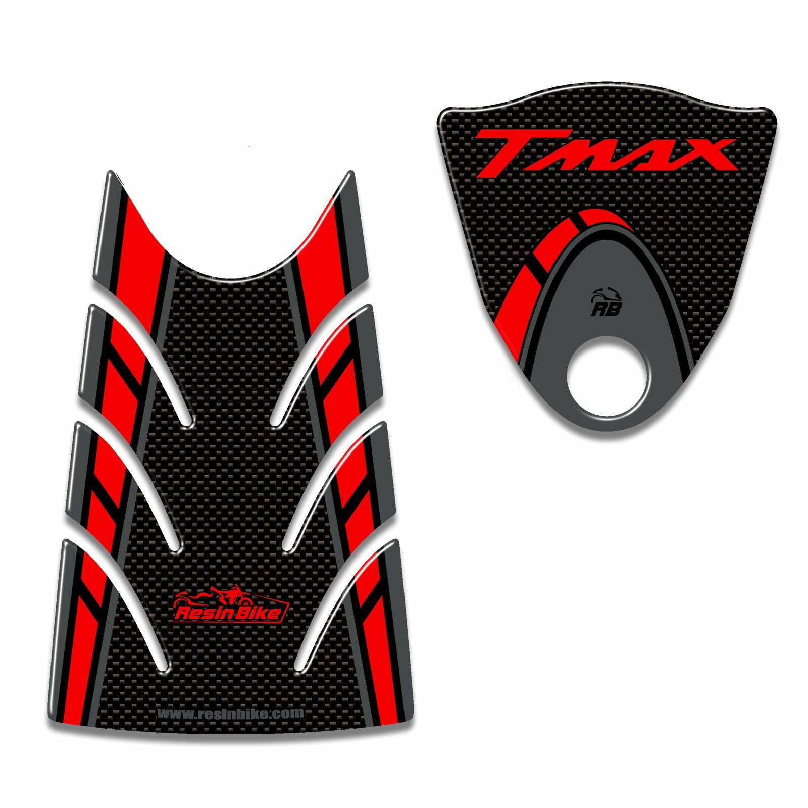 Resin Bike 3D Motorcycle Stickers - Fuel Cap | Yamaha TMAX 500 2008>2011 RB-B44027P0 -   Pyramid Motorcycle Accessories