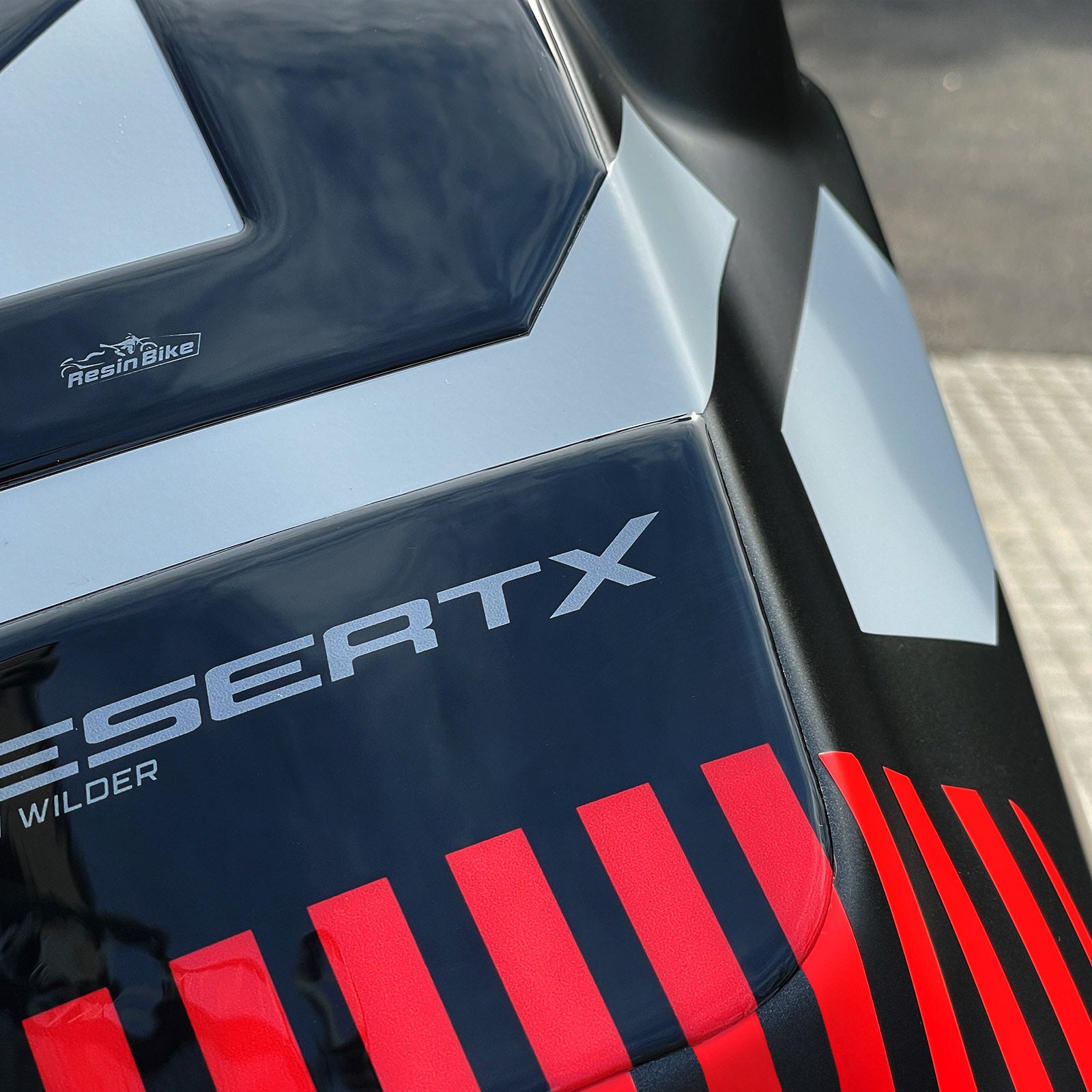 Resin Bike 3D Motorcycle Stickers - Tank Pad | Ducati Desert X 2022>2026 -   Pyramid Motorcycle Accessories