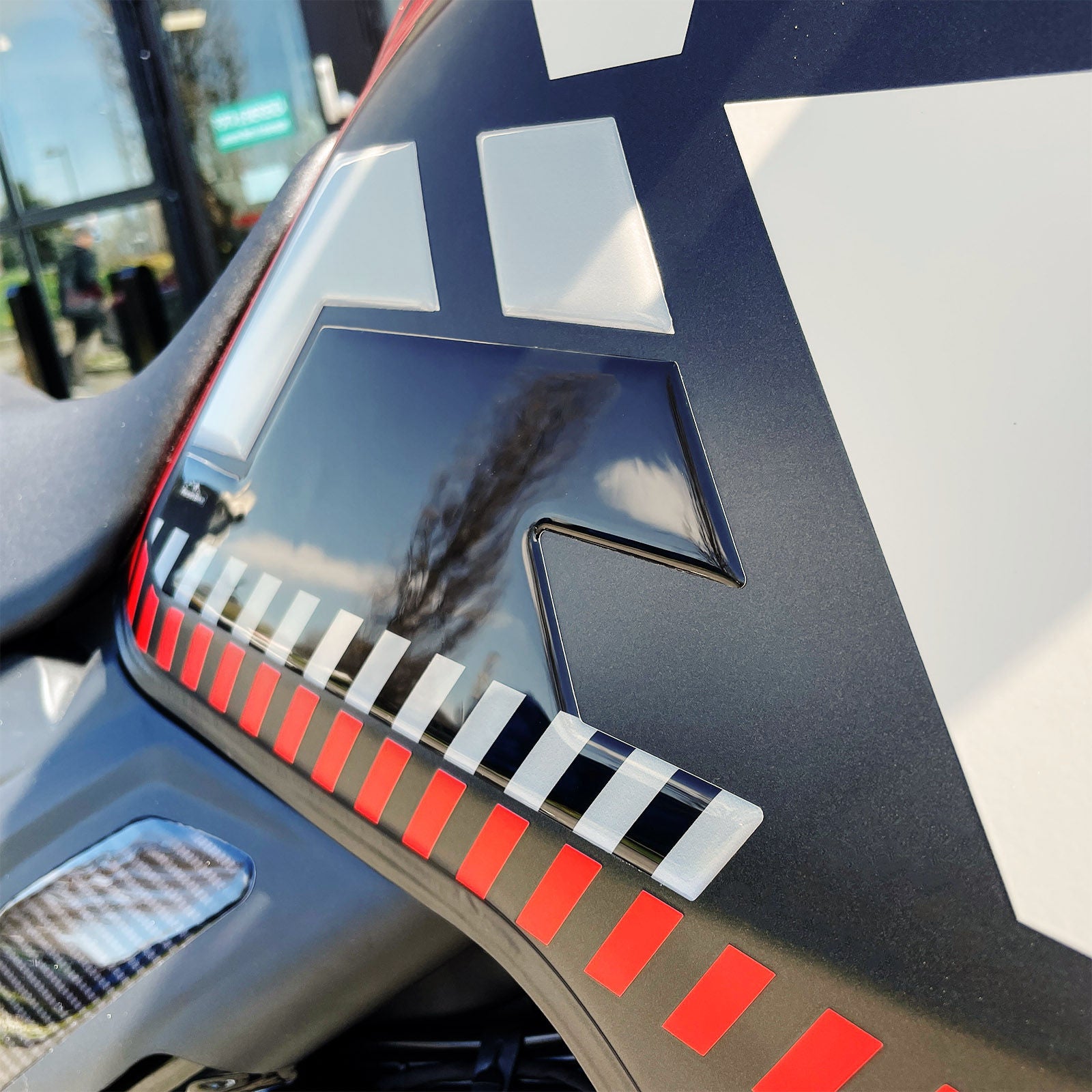 Resin Bike 3D Motorcycle Stickers - Tank Sides | Ducati Desert X 2022>2026 -   Pyramid Motorcycle Accessories