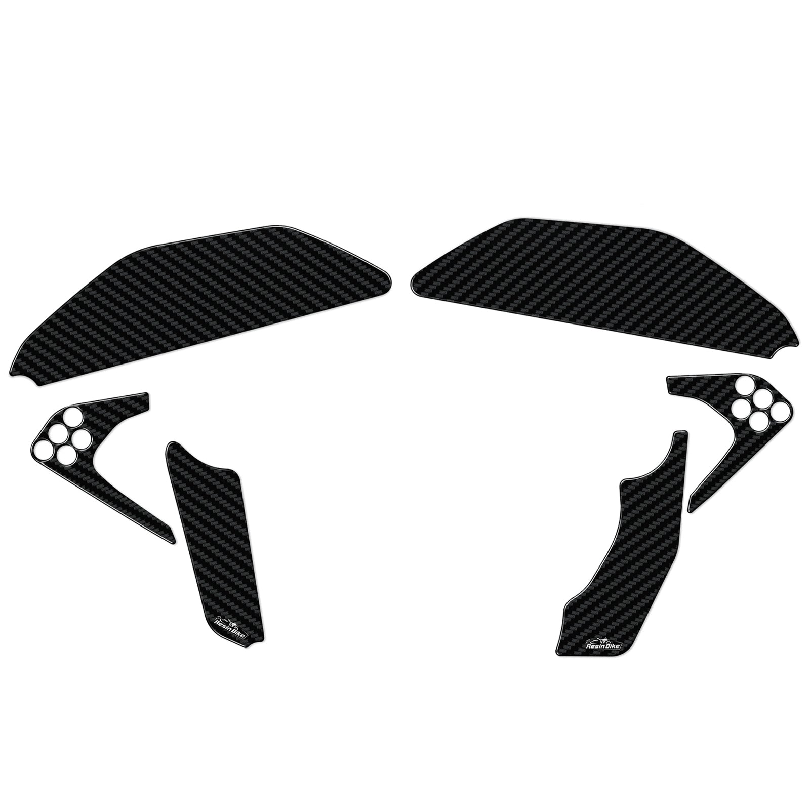 Resin Bike 3D Motorcycle Stickers - Heel Pads | Ducati Desert X 2022>2026 -   Pyramid Motorcycle Accessories