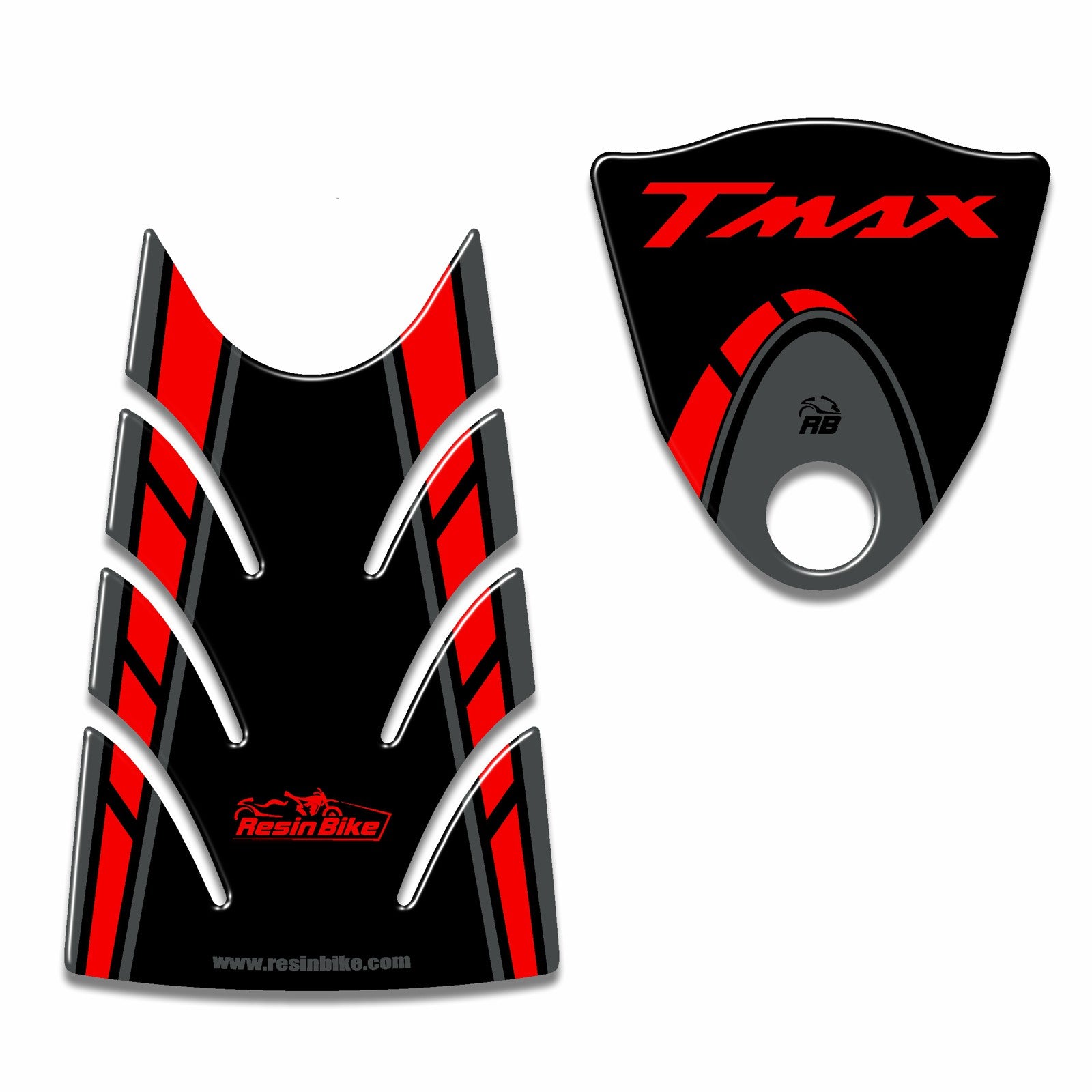 Resin Bike 3D Motorcycle Stickers - Fuel Cap | Yamaha TMAX 500 2008>2011 RB-B574T890 -   Pyramid Motorcycle Accessories