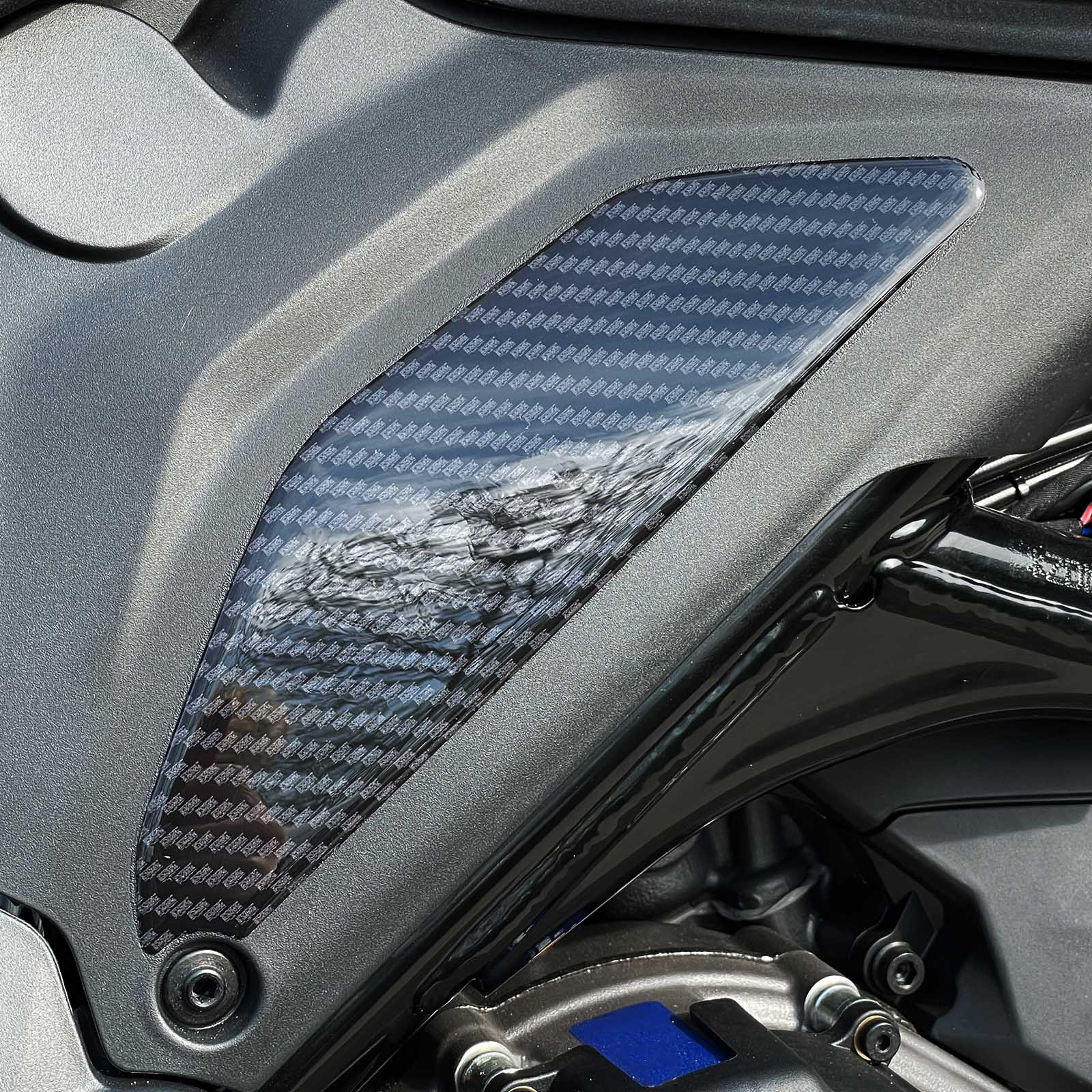 Resin Bike 3D Motorcycle Stickers - Heel Pads | Ducati Desert X 2022>2026 -   Pyramid Motorcycle Accessories