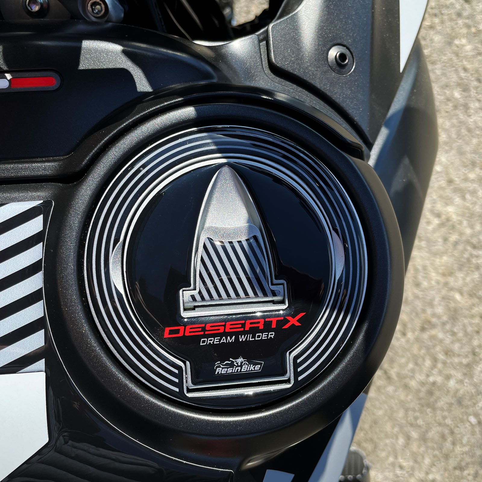 Resin Bike 3D Motorcycle Stickers - Tank Kit | Ducati Desert X 2022>2026 RB-1000666100006 -   Pyramid Motorcycle Accessories