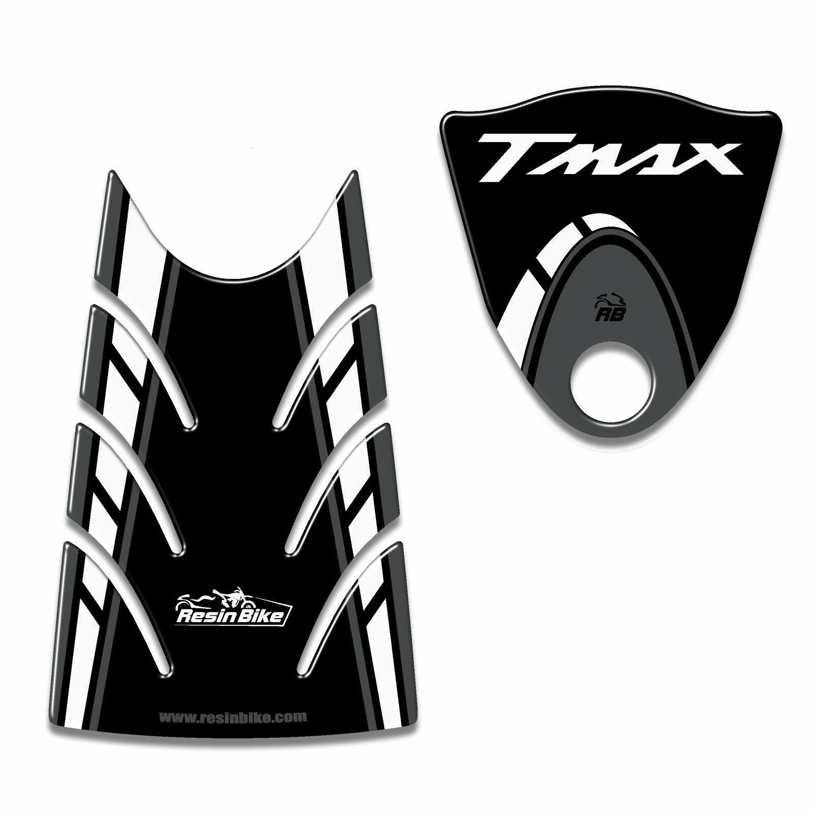 Resin Bike 3D Motorcycle Stickers - Fuel Cap | Yamaha TMAX 500 2008>2011 RB-B120D477 -   Pyramid Motorcycle Accessories