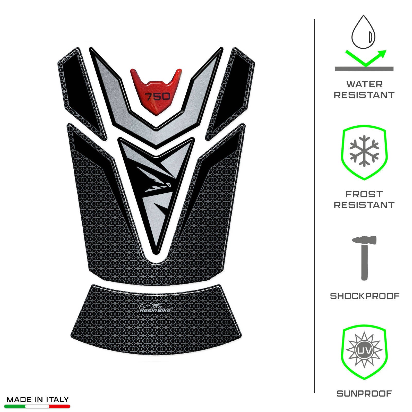 Resin Bike 3D Motorcycle Stickers - Tank Pad | Honda CB750 Hornet 2023>2025 -   Pyramid Motorcycle Accessories