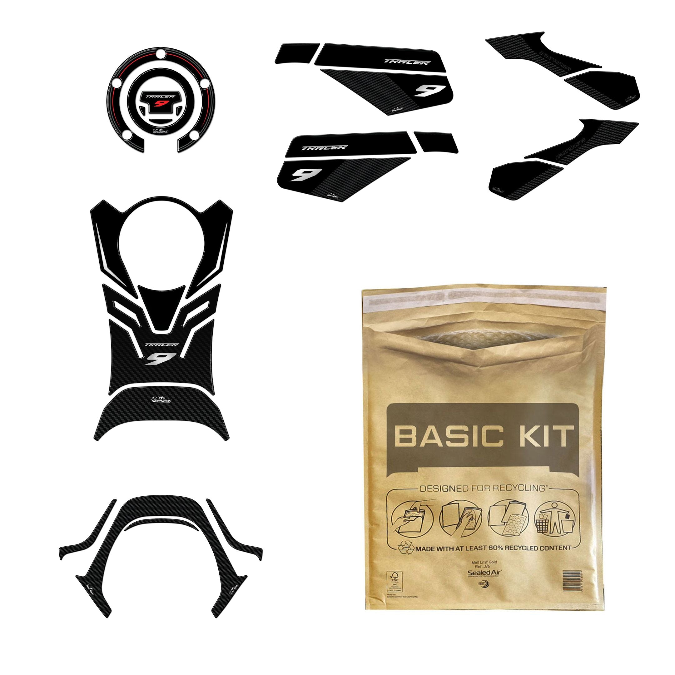 Resin Bike 3D Motorcycle Stickers - Tank Kit | Yamaha Tracer 9 2021>2024 RB-1000490300009 -   Pyramid Motorcycle Accessories