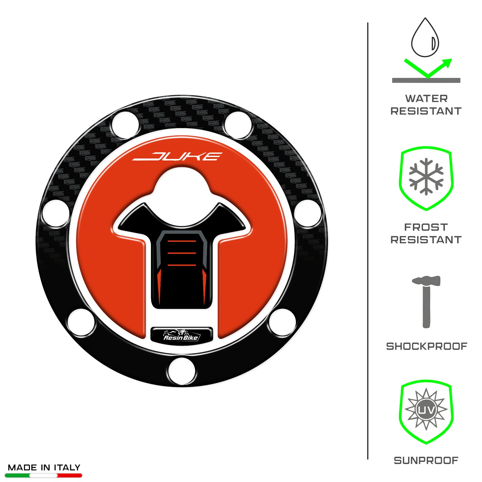 Resin Bike 3D Motorcycle Stickers - Fuel Cap | KTM 890 Duke 2022>2023 -   Pyramid Motorcycle Accessories