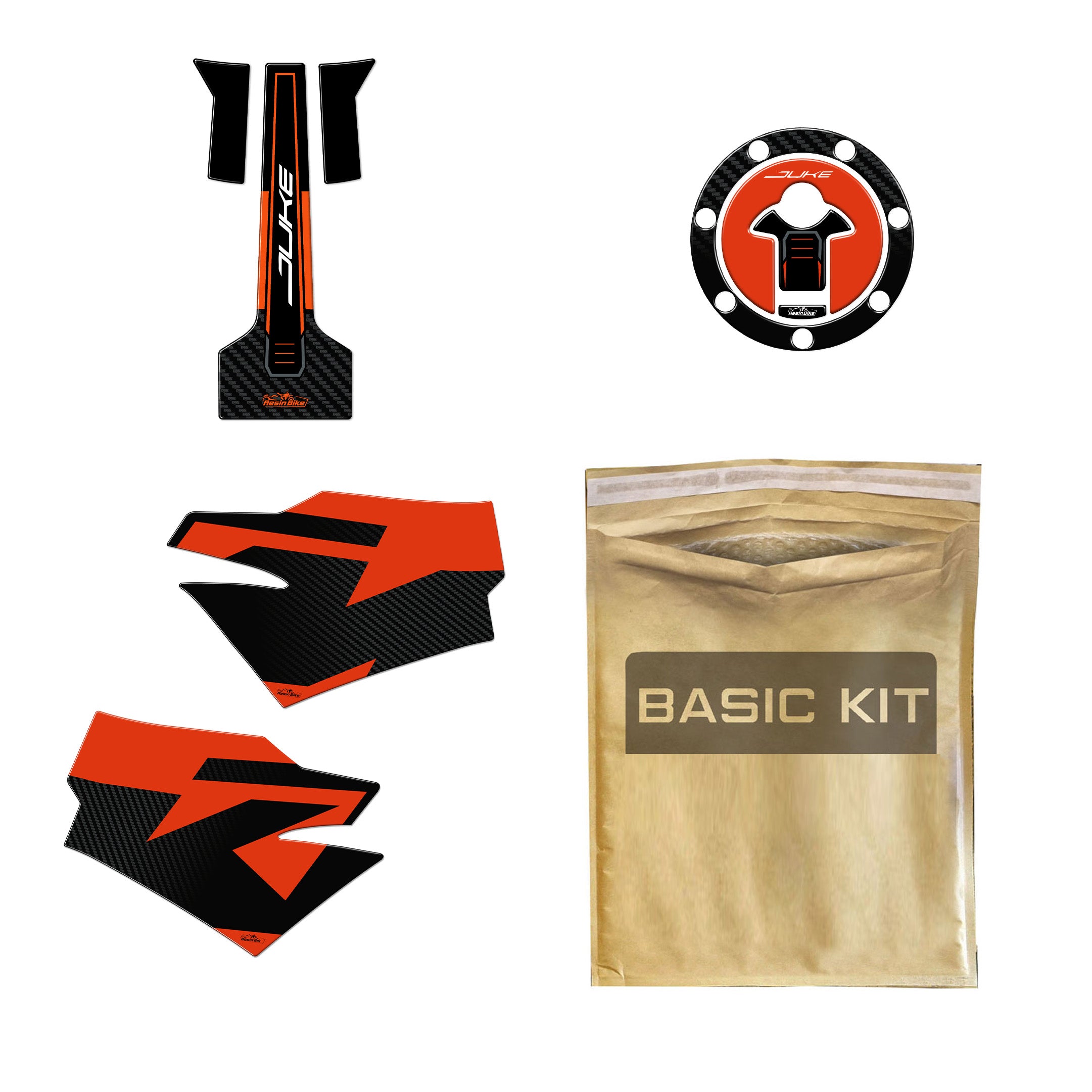 Resin Bike 3D Motorcycle Stickers - Tank Kit | KTM 890 Duke 2022>2023 -   Pyramid Motorcycle Accessories