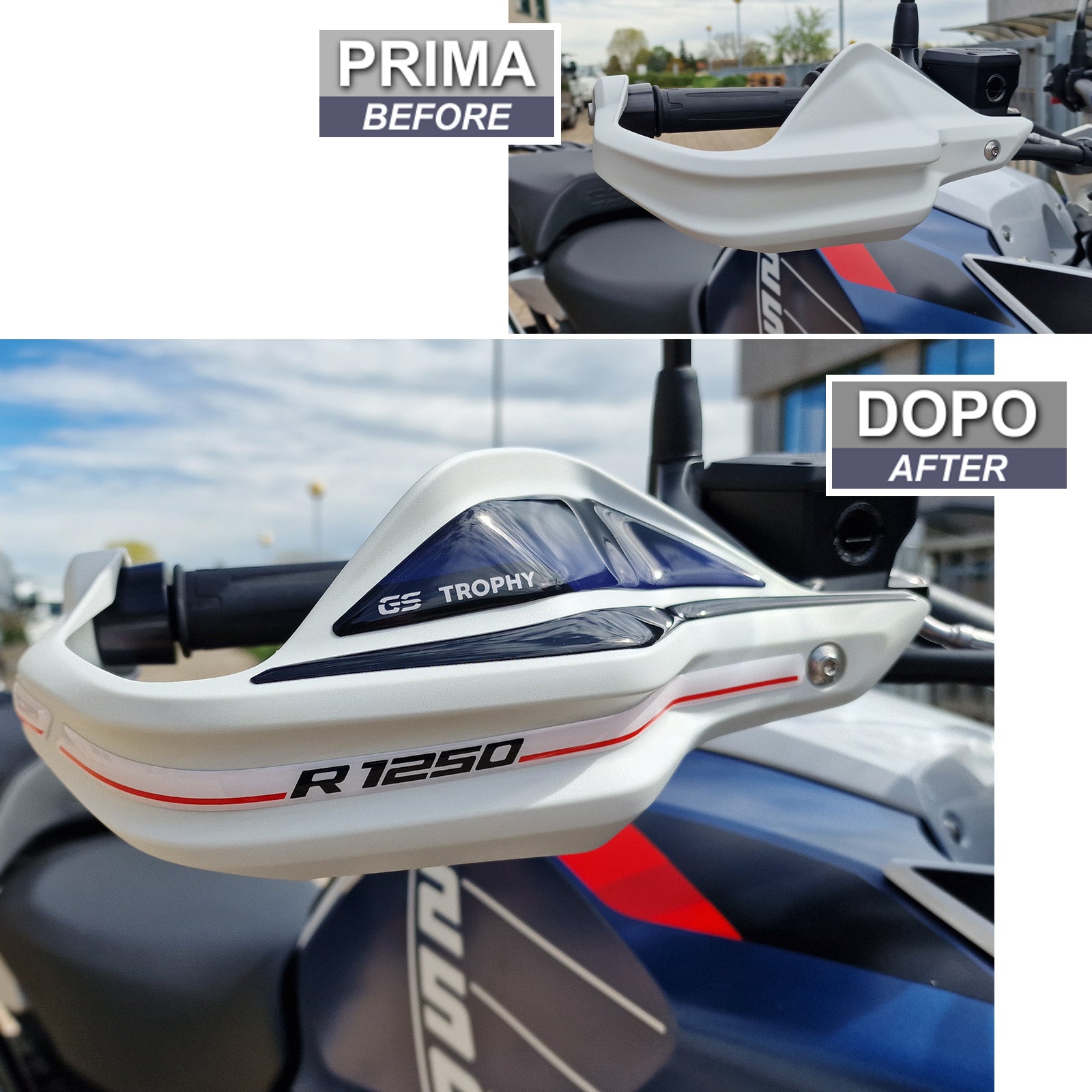 Resin Bike 3D Motorcycle Stickers - Handguards | BMW R 1250 GS/GSA 2021>2024 -   Pyramid Motorcycle Accessories