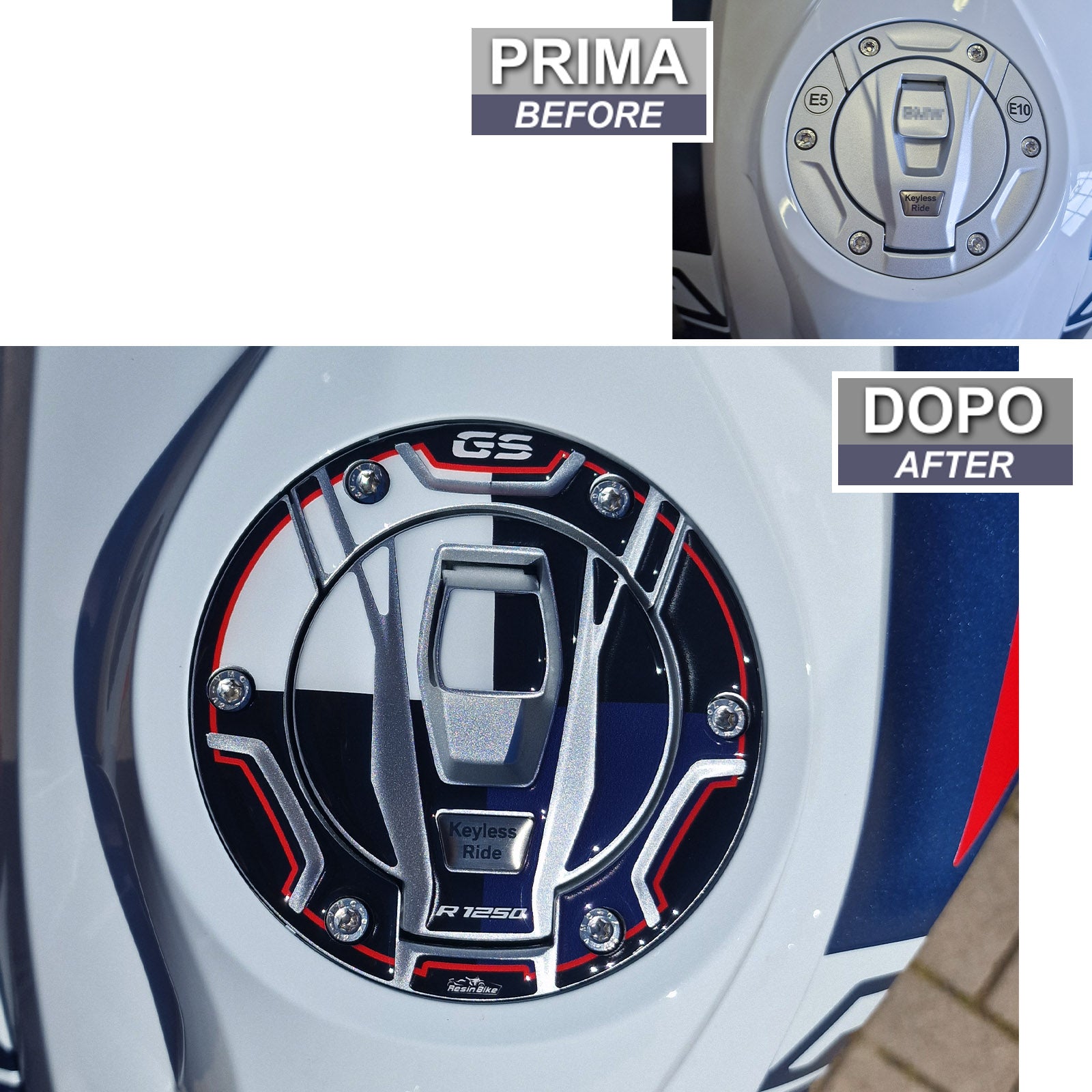 Resin Bike 3D Motorcycle Stickers - Fuel Cap | BMW R 1250 GS/GSA 2021>2024 -   Pyramid Motorcycle Accessories