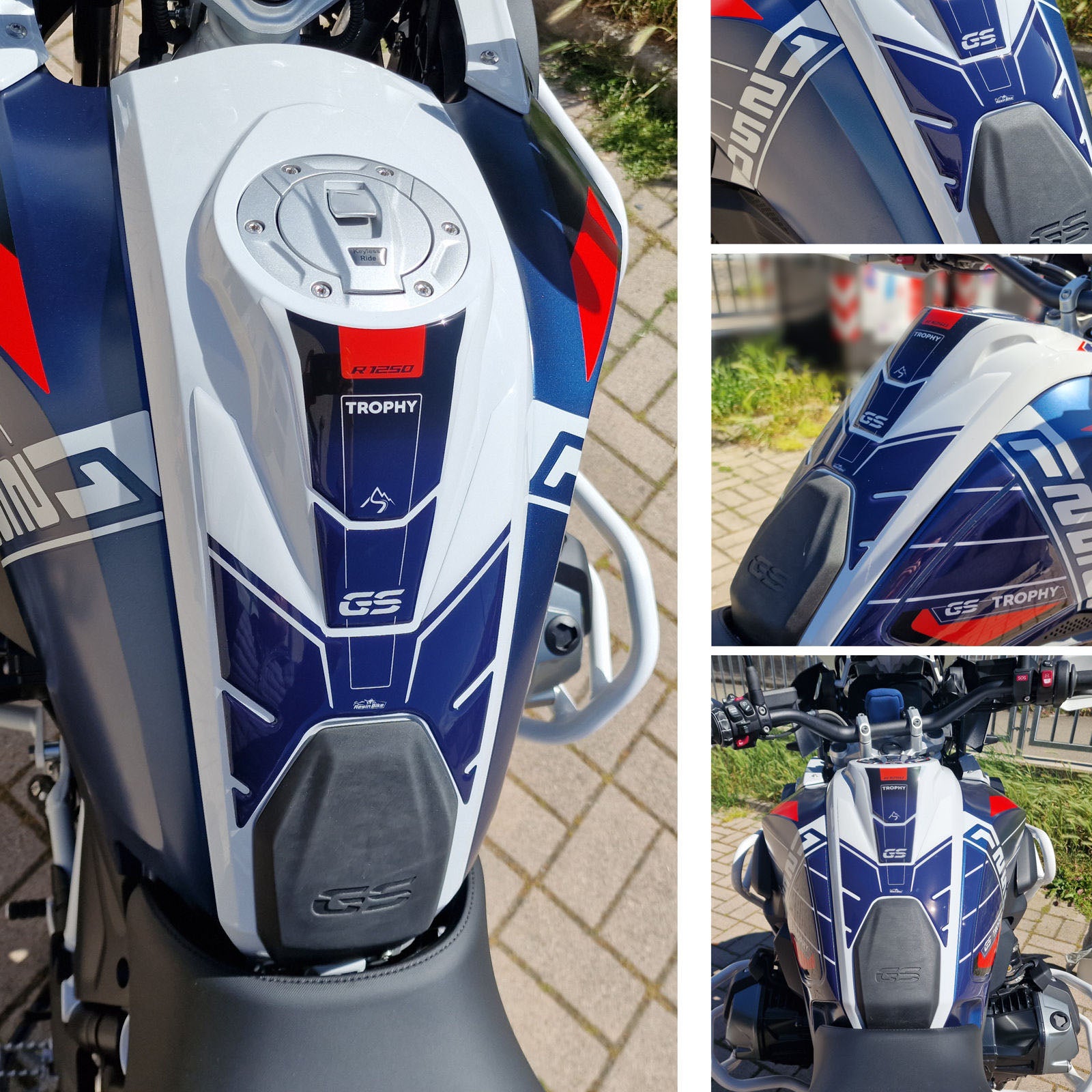 Resin Bike 3D Motorcycle Stickers - Tank Pad | BMW R 1250 GS 2021>2024 -   Pyramid Motorcycle Accessories