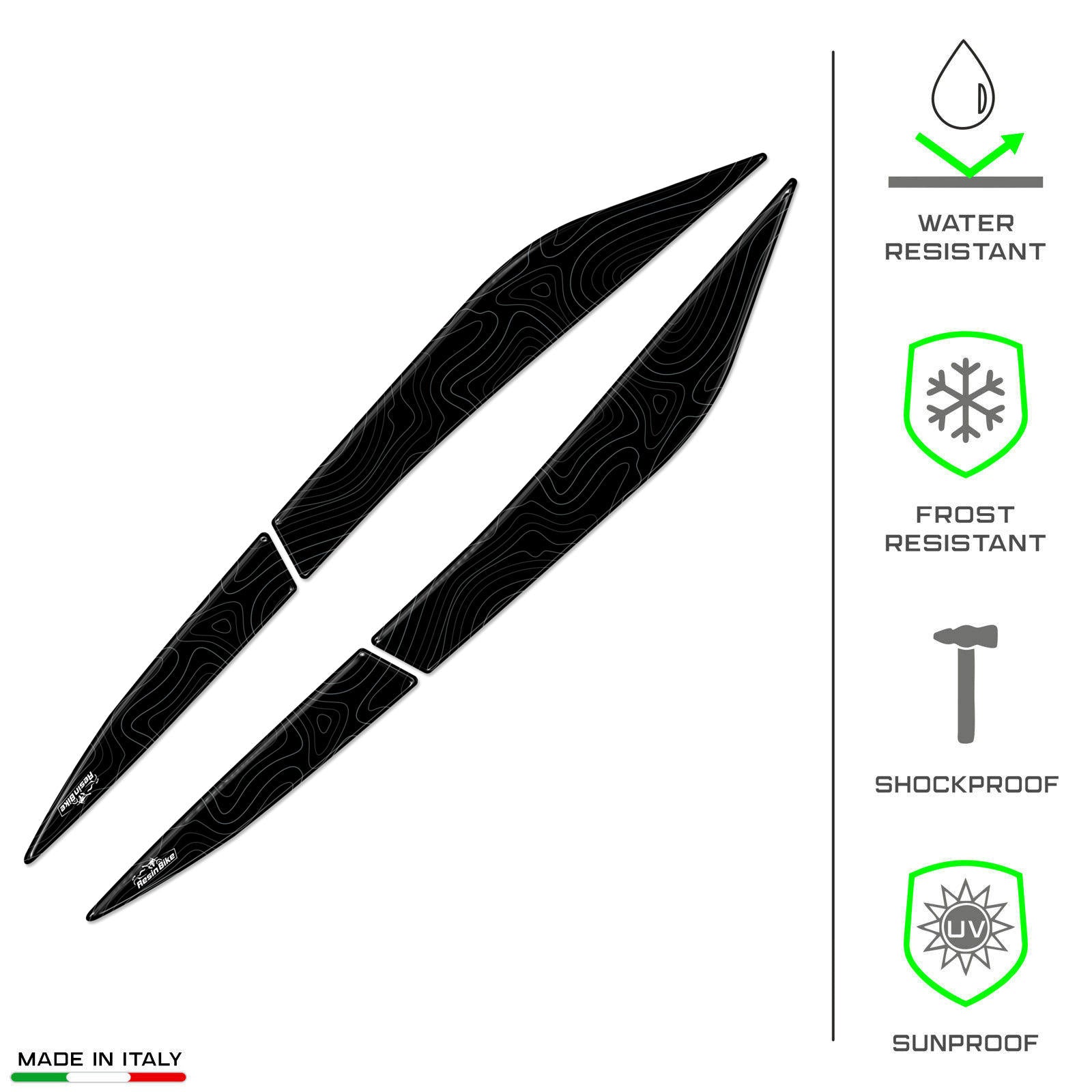 Resin Bike 3D Motorcycle Stickers - Passenger Handles | Honda SH 125i / SH 150i 2020>2026 -   Pyramid Motorcycle Accessories