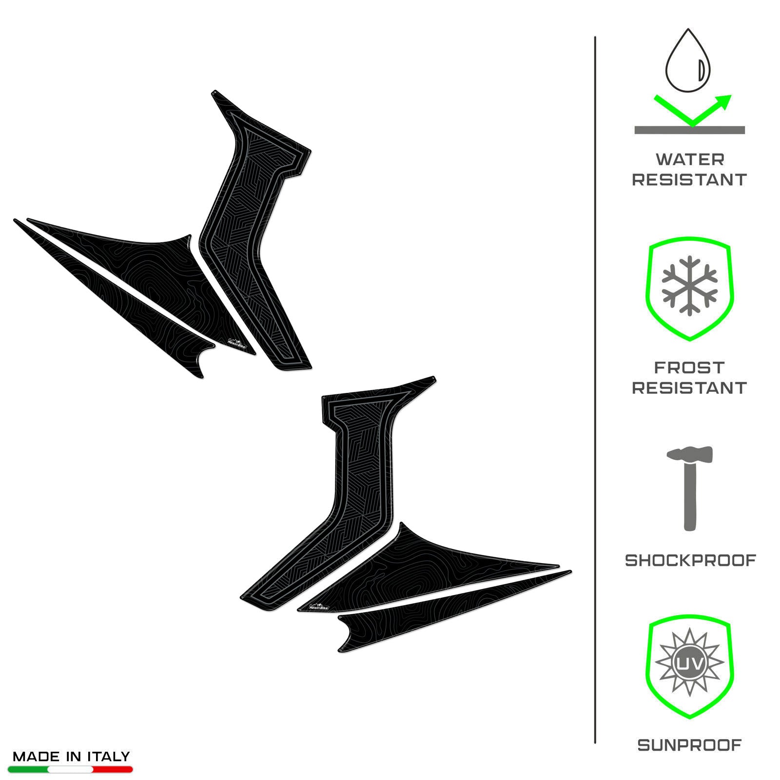 Resin Bike 3D Motorcycle Stickers - Side Footboards | Honda SH 125i/150i 2020>2025 -   Pyramid Motorcycle Accessories