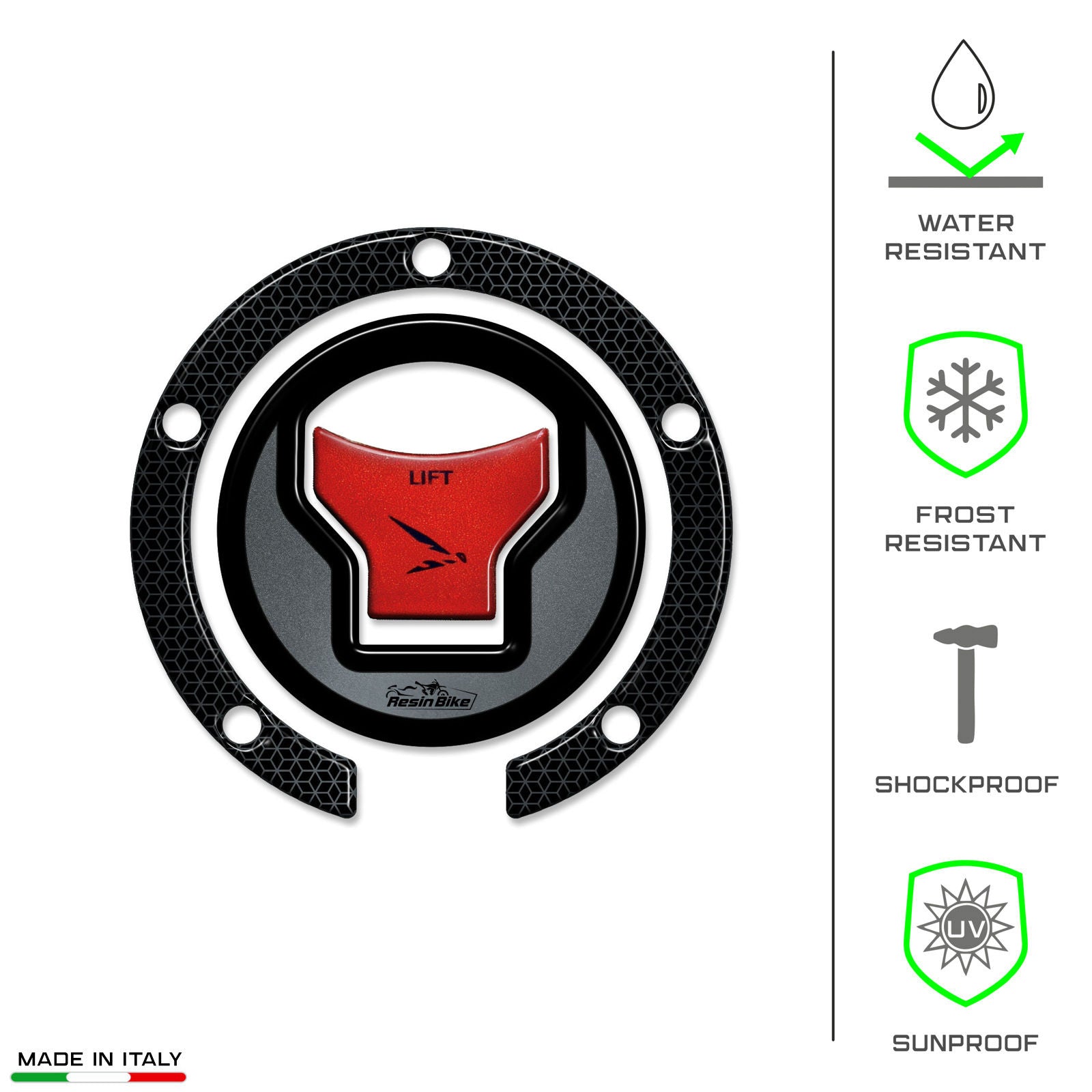 Resin Bike 3D Motorcycle Stickers - Fuel Cap | Honda CB750 Hornet 2023>2025 -   Pyramid Motorcycle Accessories