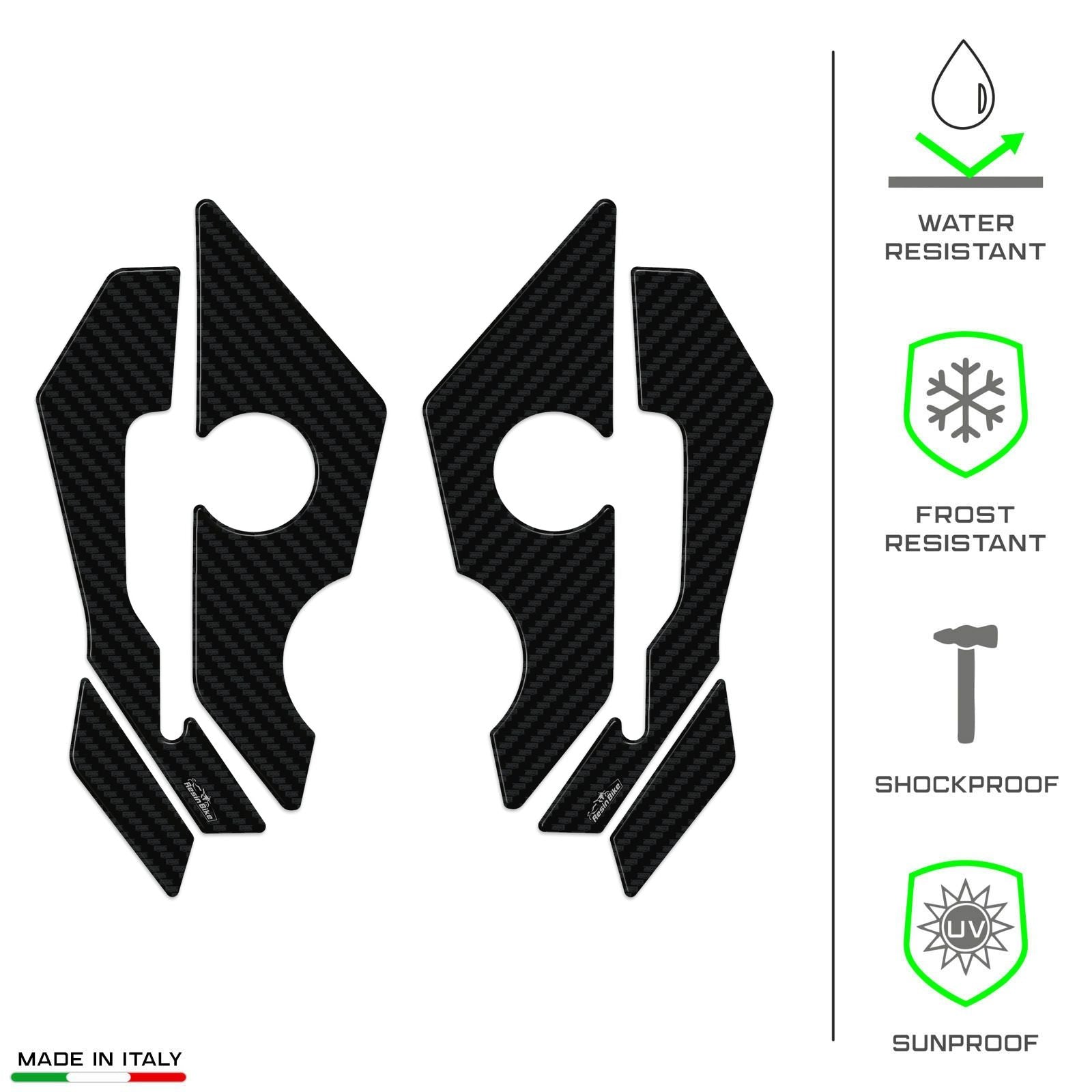 Resin Bike 3D Motorcycle Stickers - Heel Pads | Honda XL 750 Transalp 2023>2025 -   Pyramid Motorcycle Accessories