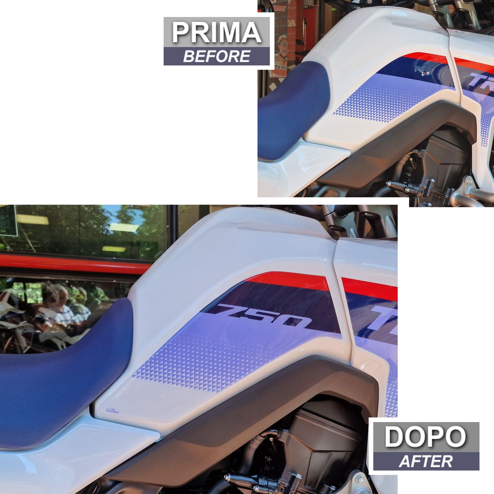 Resin Bike 3D Motorcycle Stickers - Tank Sides | Honda XL 750 Transalp 2023>2024 RB-1000670300003 -   Pyramid Motorcycle Accessories