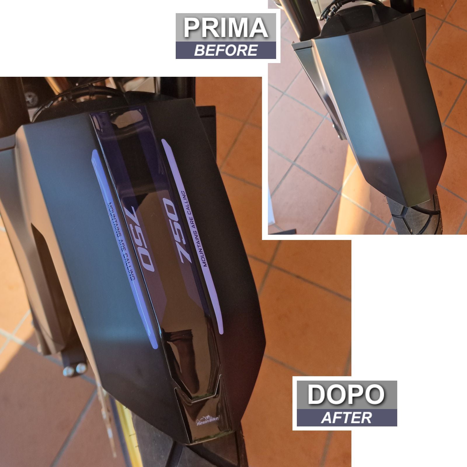 Resin Bike 3D Motorcycle Stickers - Front Fender | Honda XL 750 Transalp 2023>2025 RB-1000669900009 -   Pyramid Motorcycle Accessories
