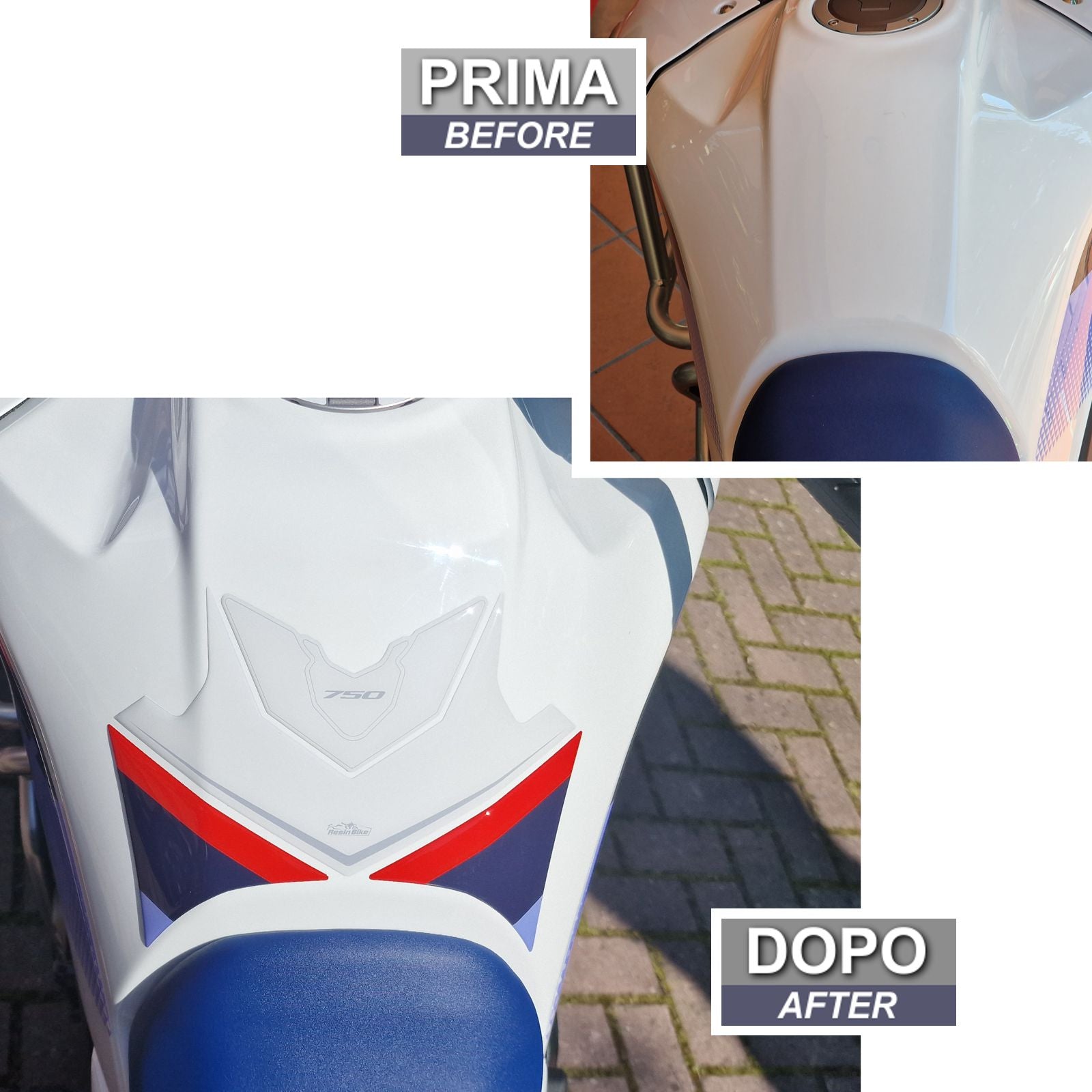 Resin Bike 3D Motorcycle Stickers - Tank Pad | Honda XL 750 Transalp 2023>2025 -   Pyramid Motorcycle Accessories