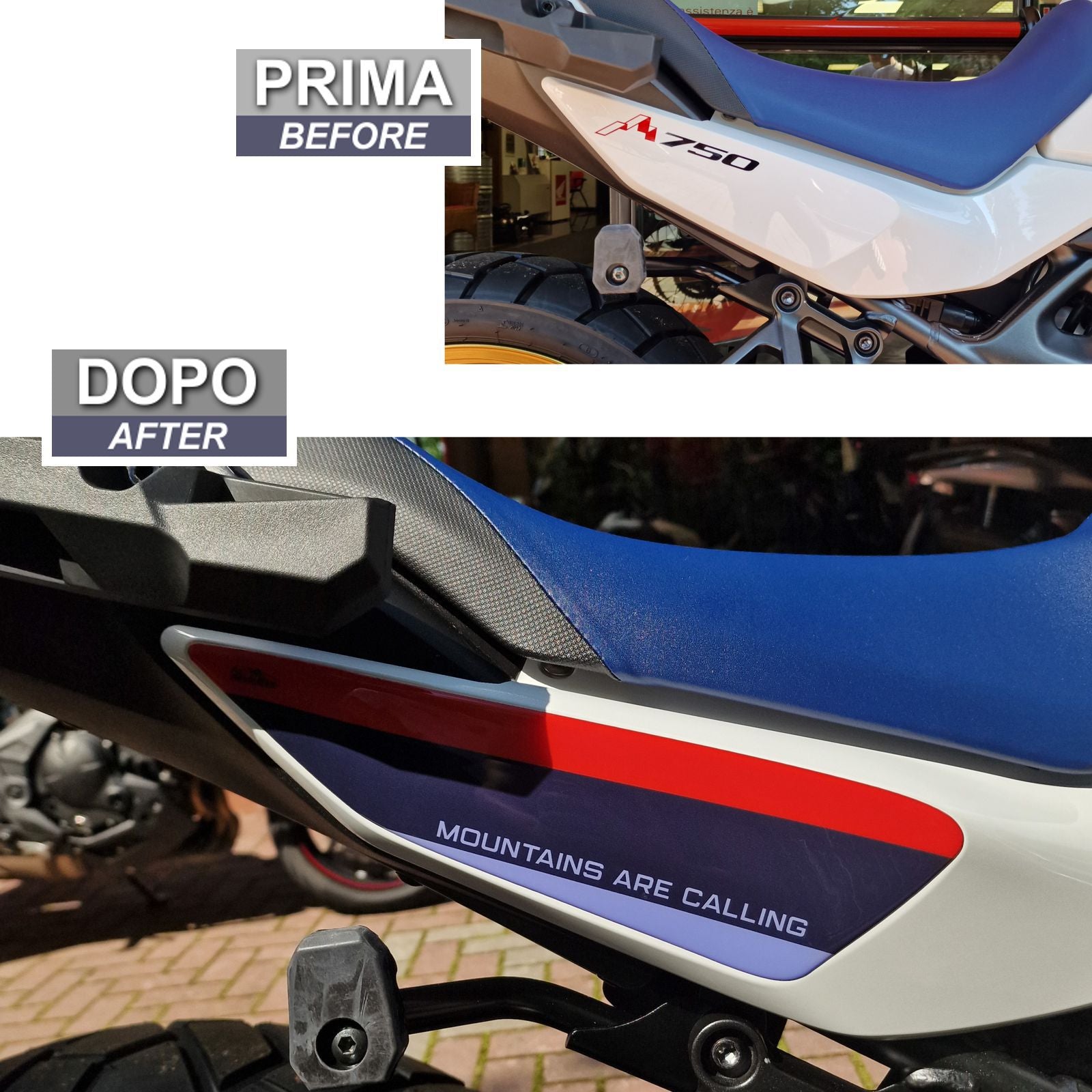 Resin Bike 3D Motorcycle Stickers - Underseat | Honda XL 750 Transalp 2023>2025 -   Pyramid Motorcycle Accessories