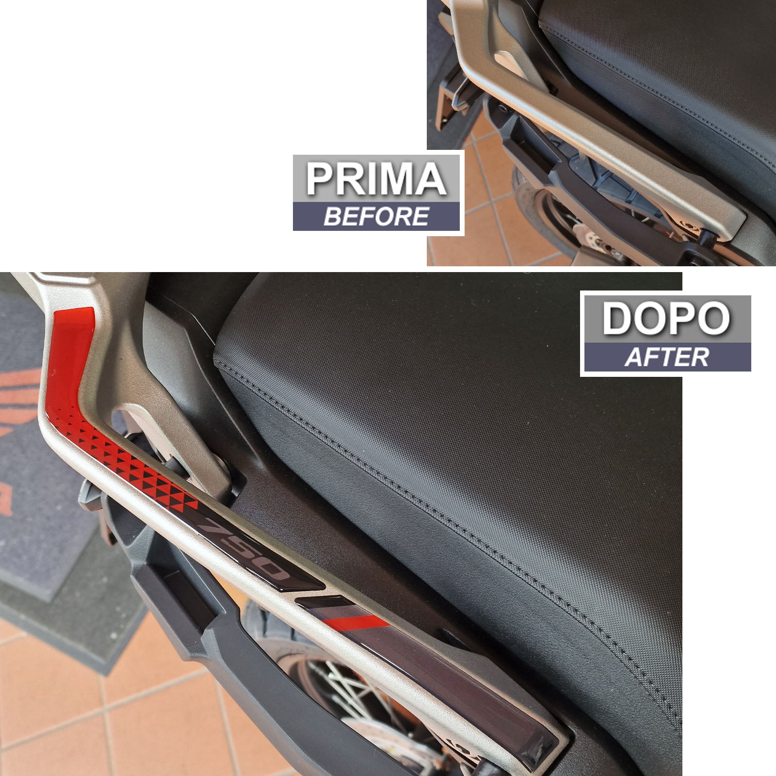 Resin Bike 3D Motorcycle Stickers - Passenger Handles | Honda XL 750 Transalp 2023>2025 RB-1000671000001 -   Pyramid Motorcycle Accessories