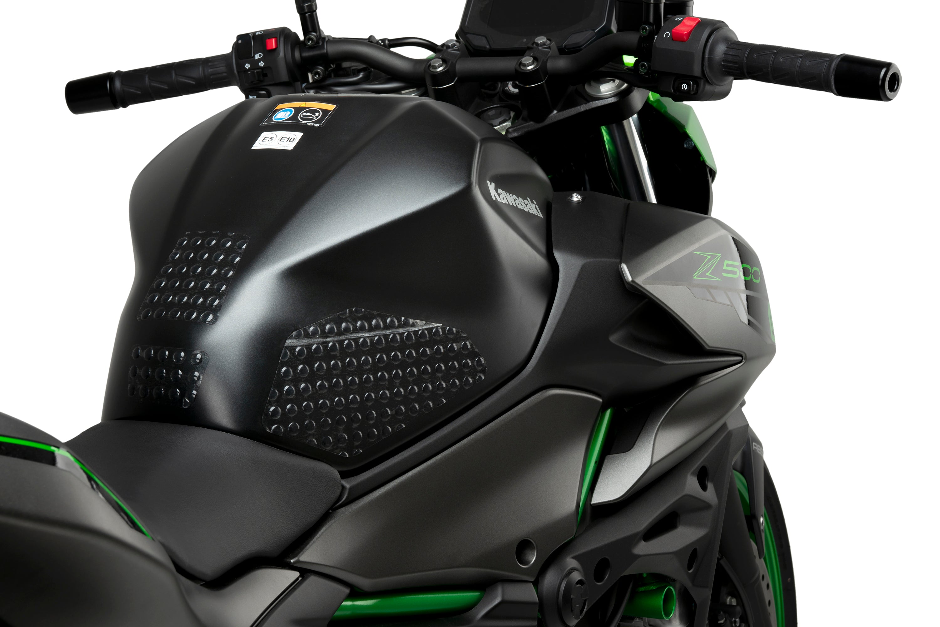 Puig Tank Grips | Clear | Kawasaki Ninja/Z 500 2024>Current -   Pyramid Motorcycle Accessories