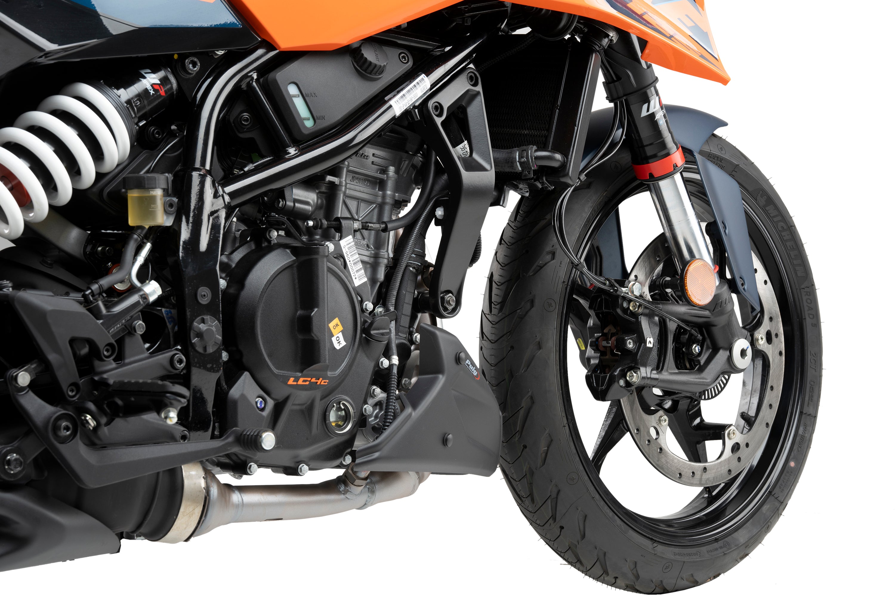 Puig Belly Pan | Matte Black | KTM 125 Duke 2021>Current -   Pyramid Motorcycle Accessories
