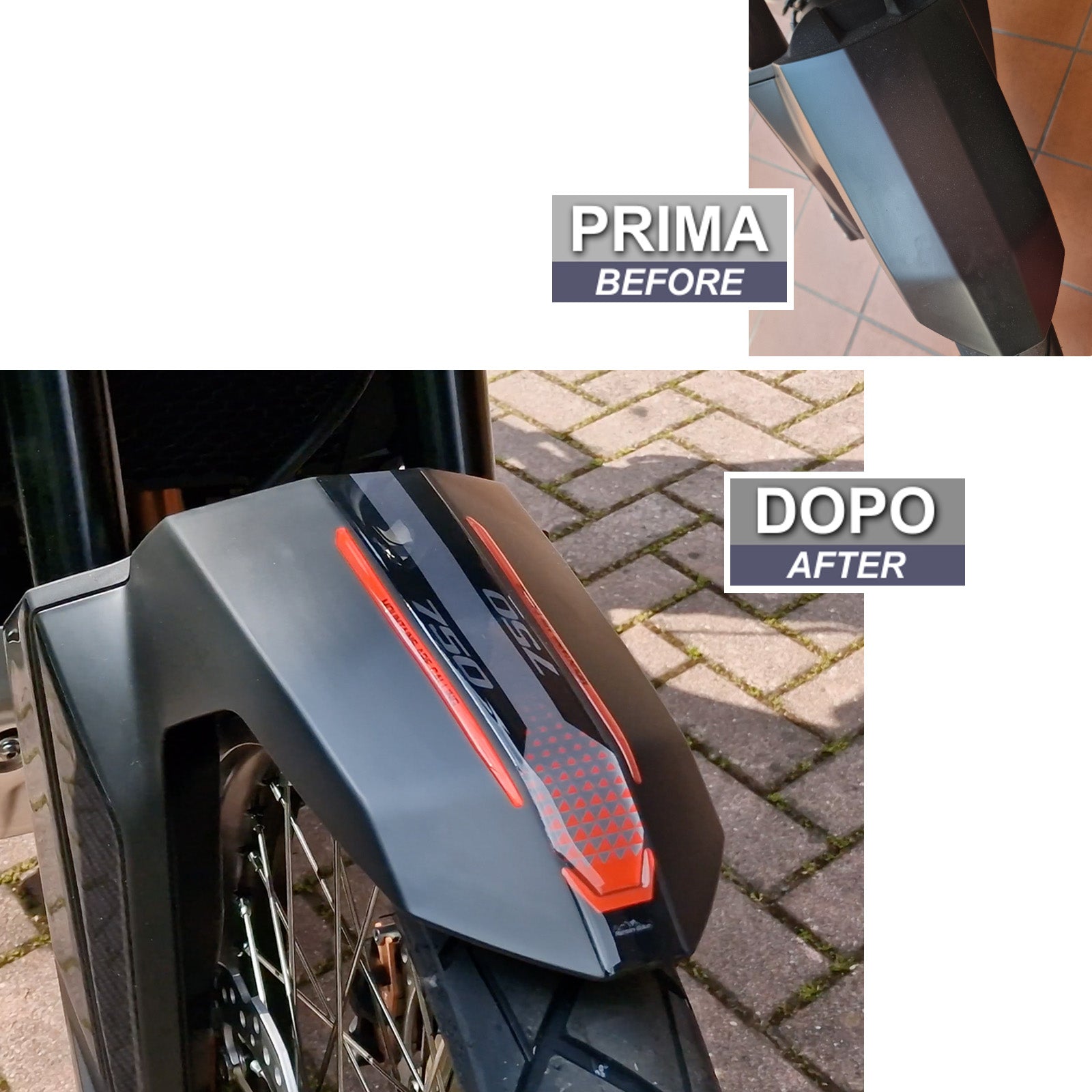 Resin Bike 3D Motorcycle Stickers - Front Fender | Honda XL 750 Transalp 2023>2025 -   Pyramid Motorcycle Accessories