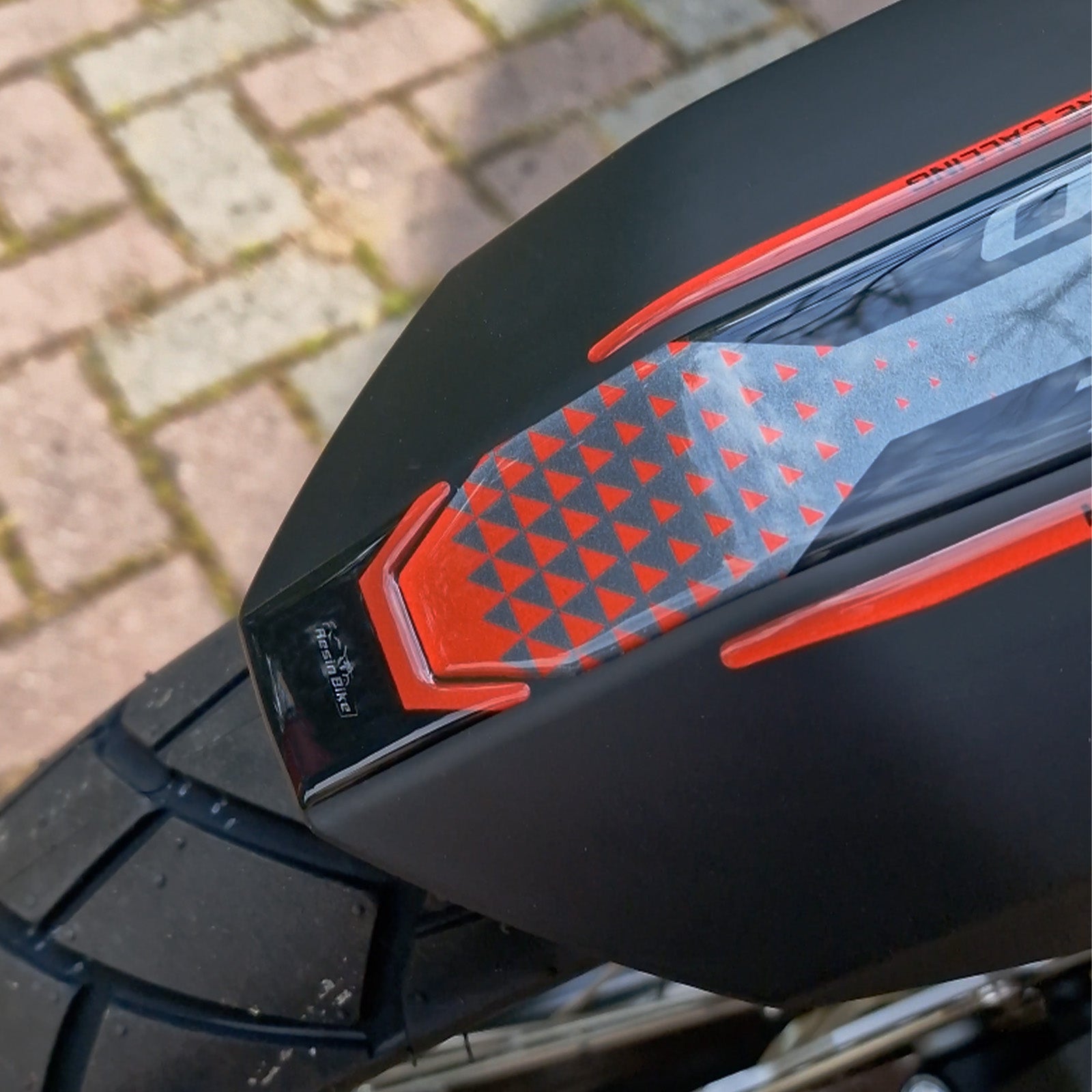 Resin Bike 3D Motorcycle Stickers - Front Fender | Honda XL 750 Transalp 2023>2025 -   Pyramid Motorcycle Accessories