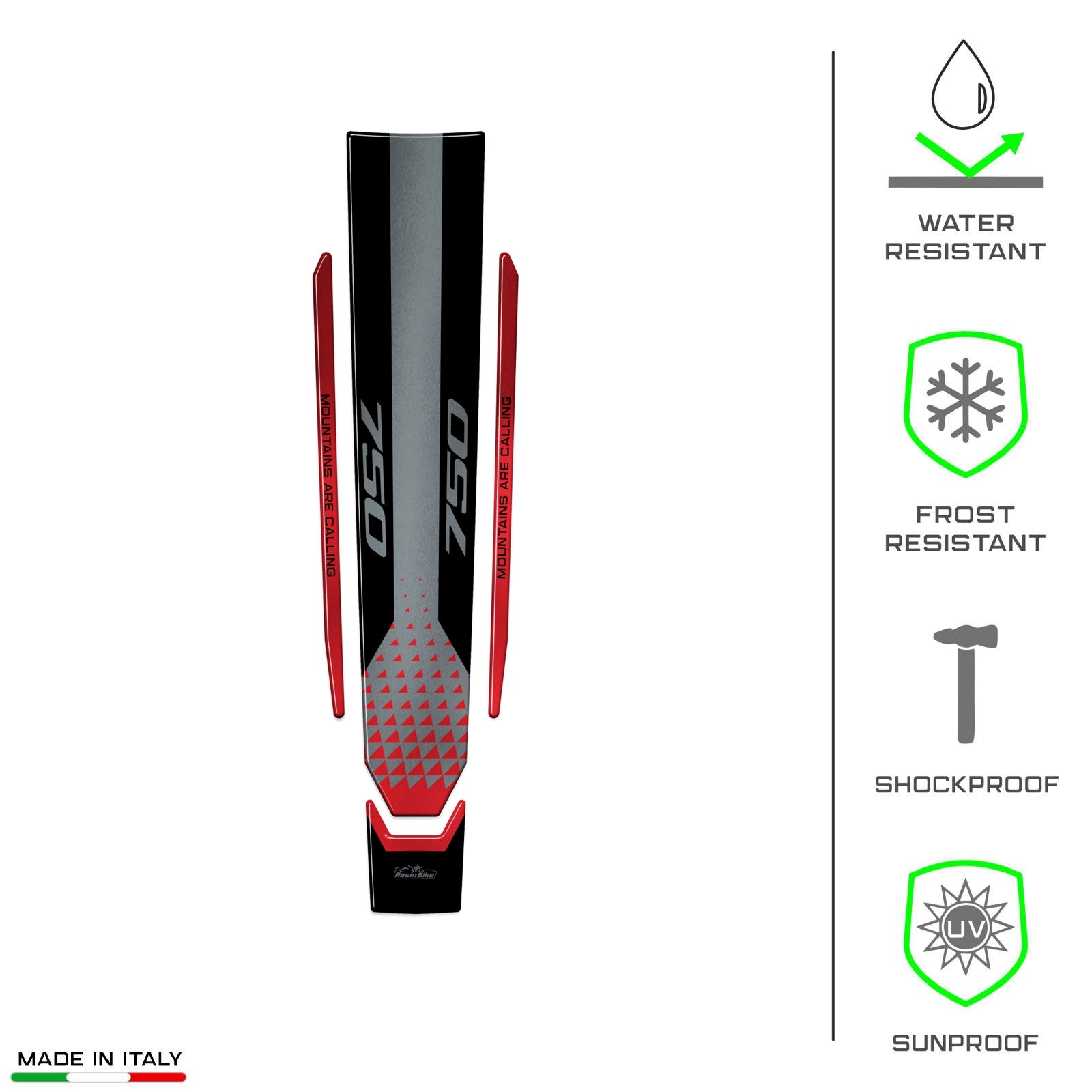 Resin Bike 3D Motorcycle Stickers - Front Fender | Honda XL 750 Transalp 2023>2025 -   Pyramid Motorcycle Accessories