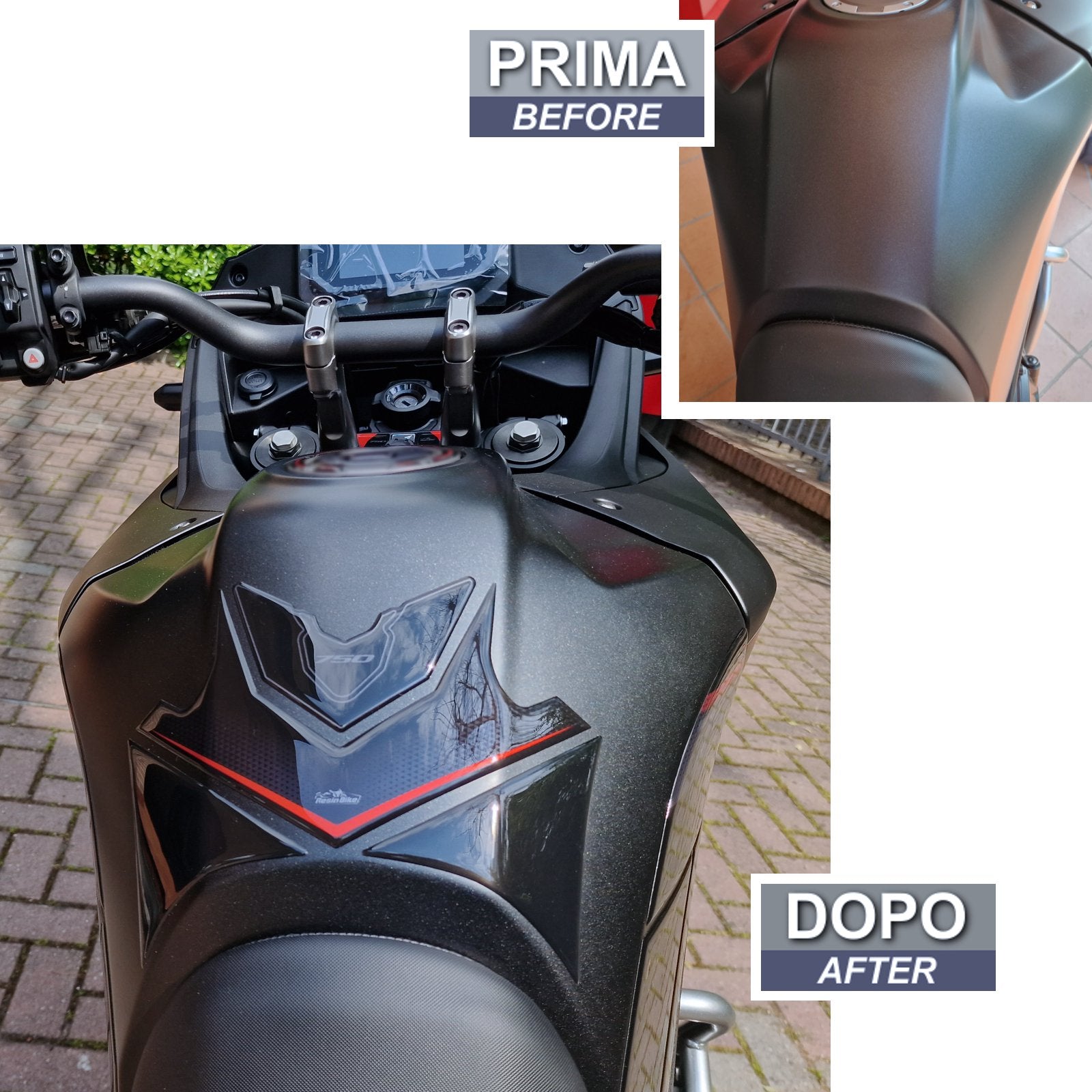 Resin Bike 3D Motorcycle Stickers - Tank Pad | Honda XL 750 Transalp 2023>2025 RB-1000671500006 -   Pyramid Motorcycle Accessories