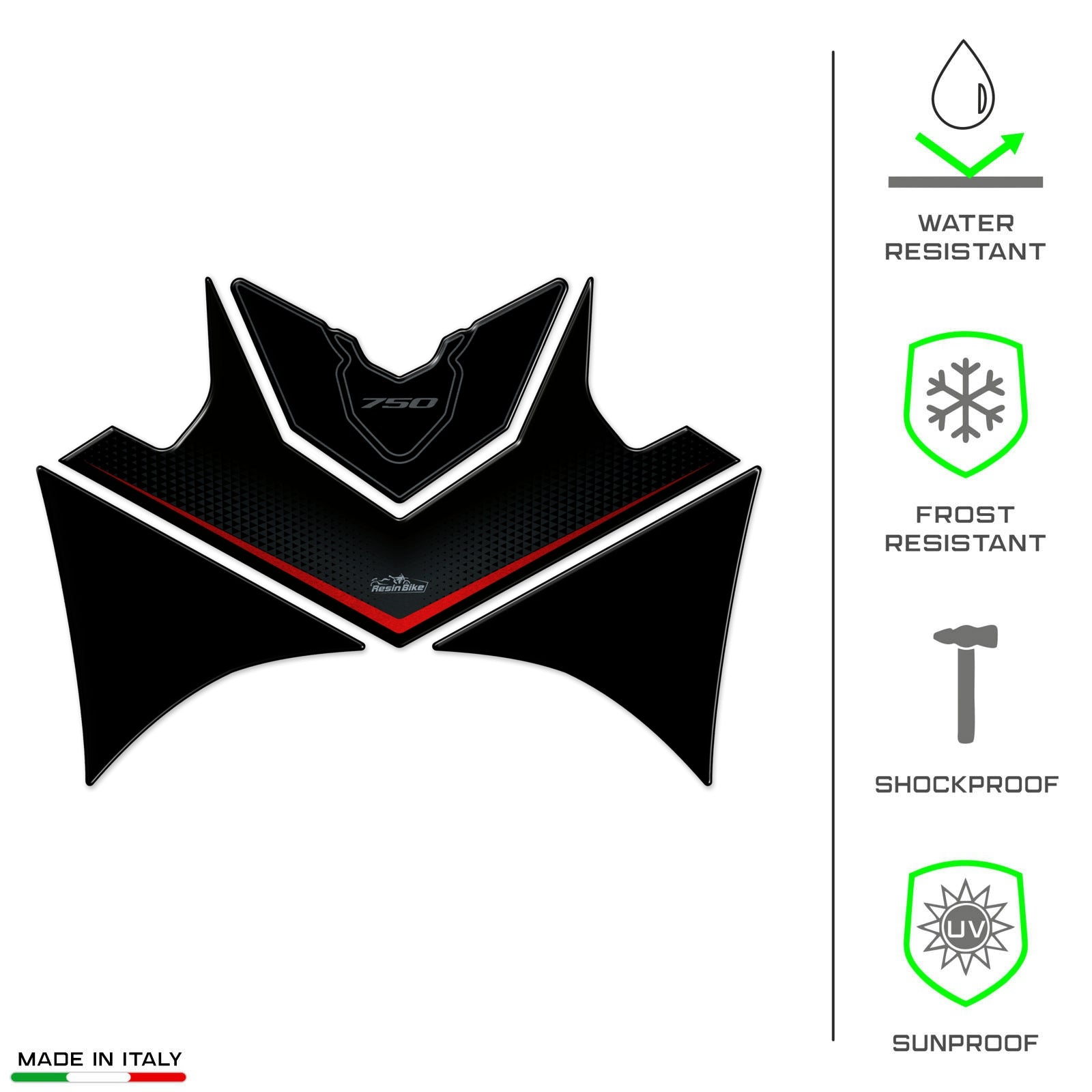 Resin Bike 3D Motorcycle Stickers - Tank Pad | Honda XL 750 Transalp 2023>2025 RB-1000671500006 -   Pyramid Motorcycle Accessories