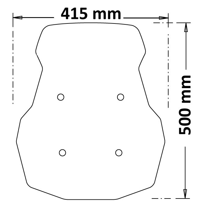 Isotta Touring Medium Screen | Aprilia Tuareg 660 2022-2024 -   Pyramid Motorcycle Accessories