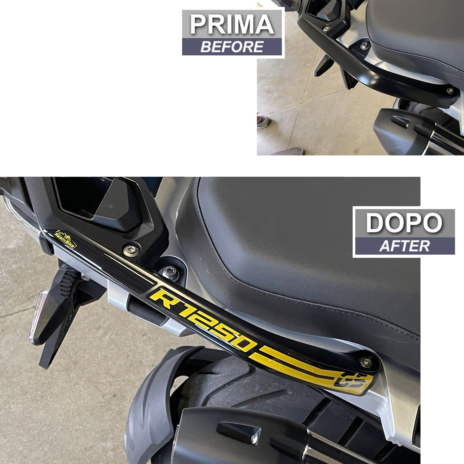 Resin Bike 3D Motorcycle Stickers - Passenger Handles | BMW R 1250 GS 2021>2024 RB-1000460800003 -   Pyramid Motorcycle Accessories