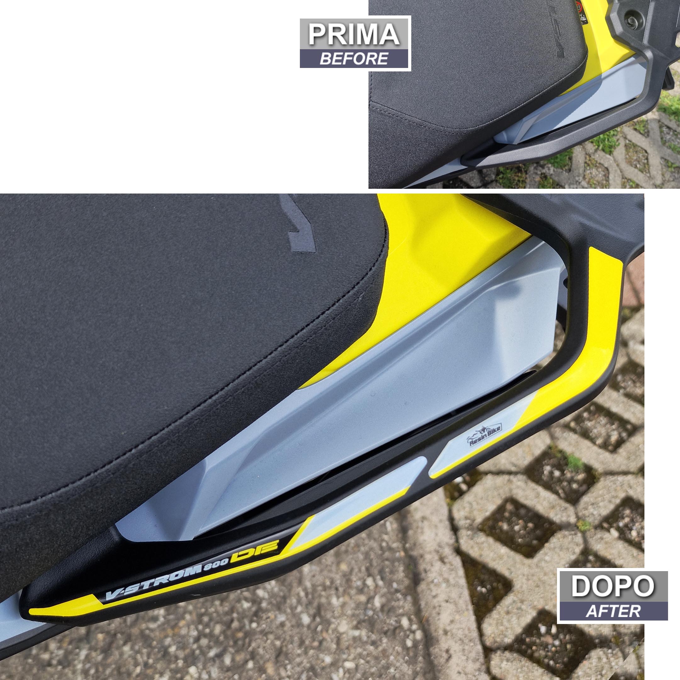 Resin Bike 3D Motorcycle Stickers - Passenger Handles | Suzuki V-Strom 800DE 2023>2025 -   Pyramid Motorcycle Accessories
