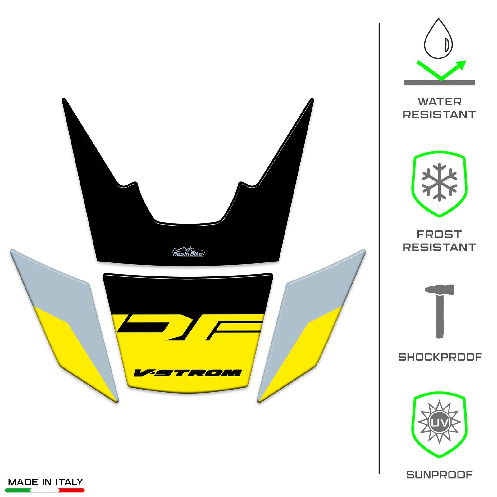 Resin Bike 3D Motorcycle Stickers - Full Kit | Suzuki V-Strom 800DE 2023>Current -   Pyramid Motorcycle Accessories