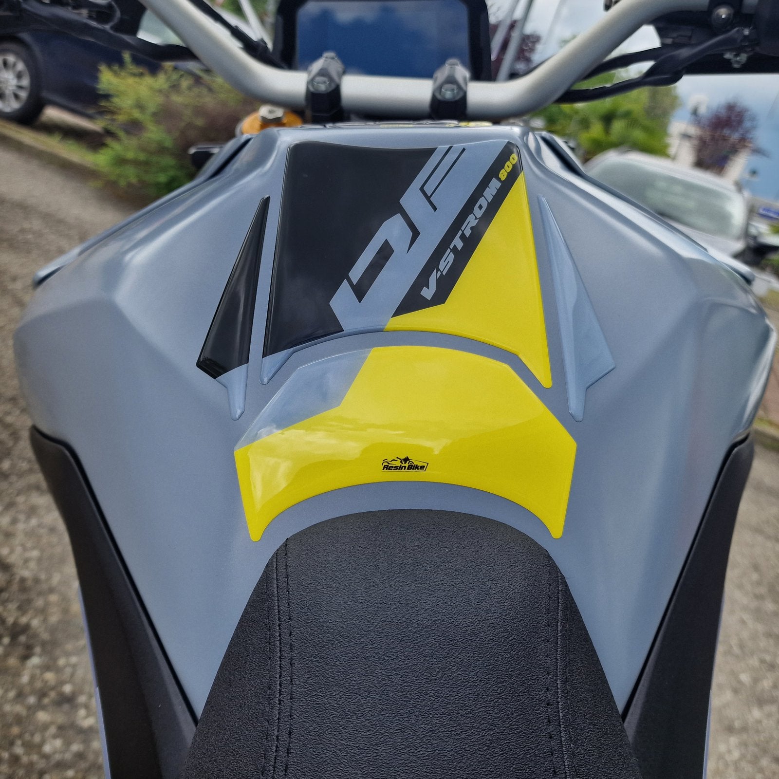 Resin Bike 3D Motorcycle Stickers - Basic Tank Kit | Suzuki V-Strom 800DE 2023>Current -   Pyramid Motorcycle Accessories