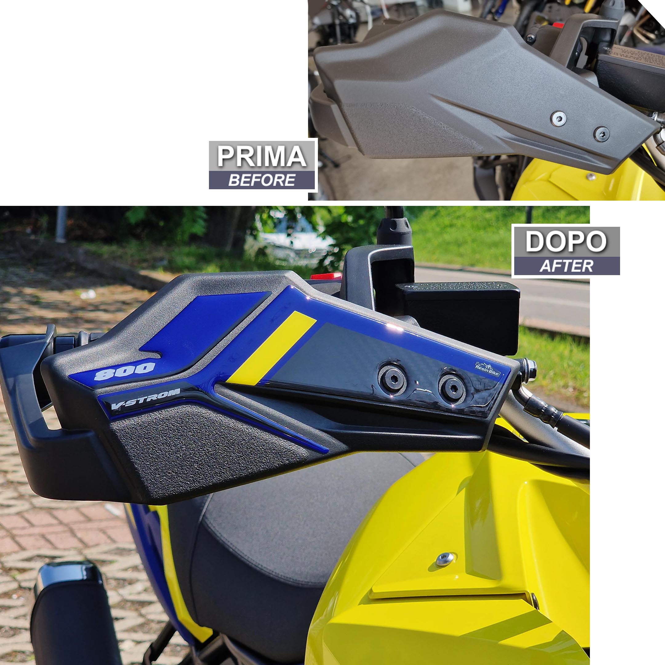 Resin Bike 3D Motorcycle Stickers - Handguards | Suzuki V-Strom 800DE 2023>2026 RB-1000674300009 -   Pyramid Motorcycle Accessories