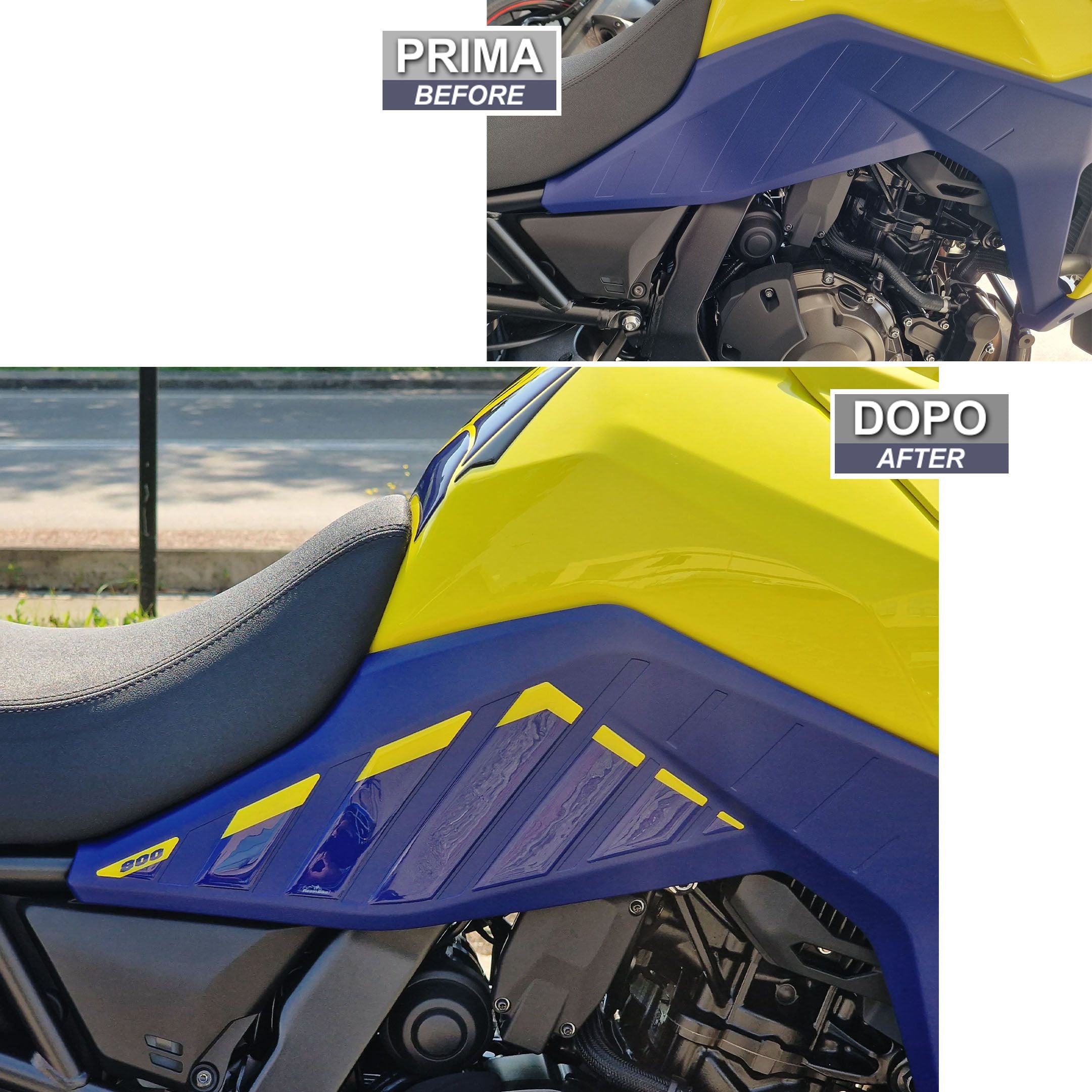 Resin Bike 3D Motorcycle Stickers - Tank Sides | Suzuki V-Strom 800DE 2023>2026 -   Pyramid Motorcycle Accessories