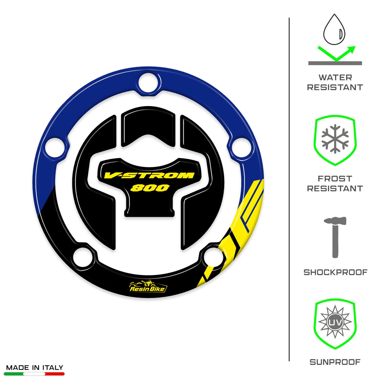 Resin Bike 3D Motorcycle Stickers - Fuel Cap | Suzuki V-Strom 800DE 2023>2026 -   Pyramid Motorcycle Accessories