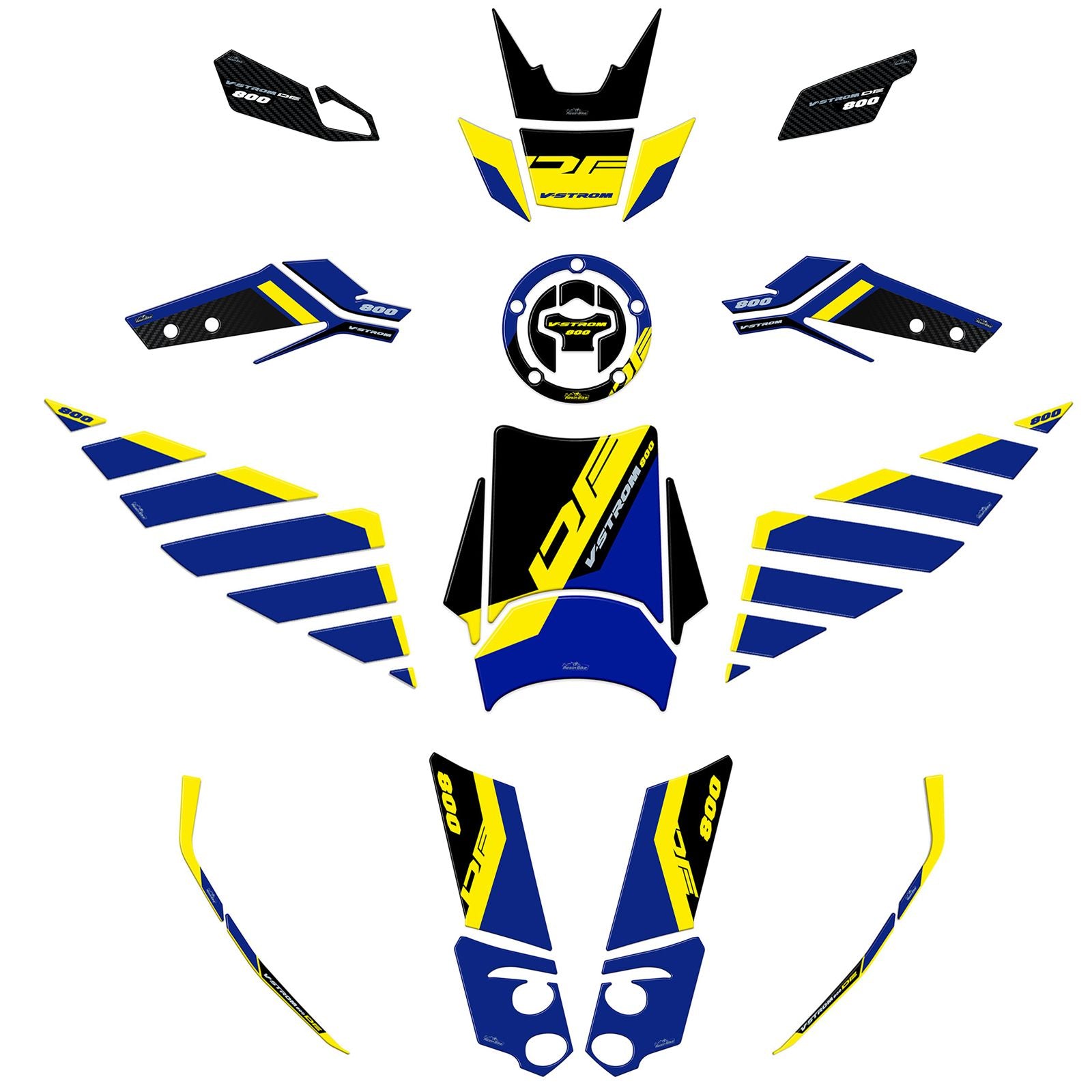 Resin Bike 3D Motorcycle Stickers - Full Kit | Suzuki V-Strom 800DE 2023>2026 -   Pyramid Motorcycle Accessories