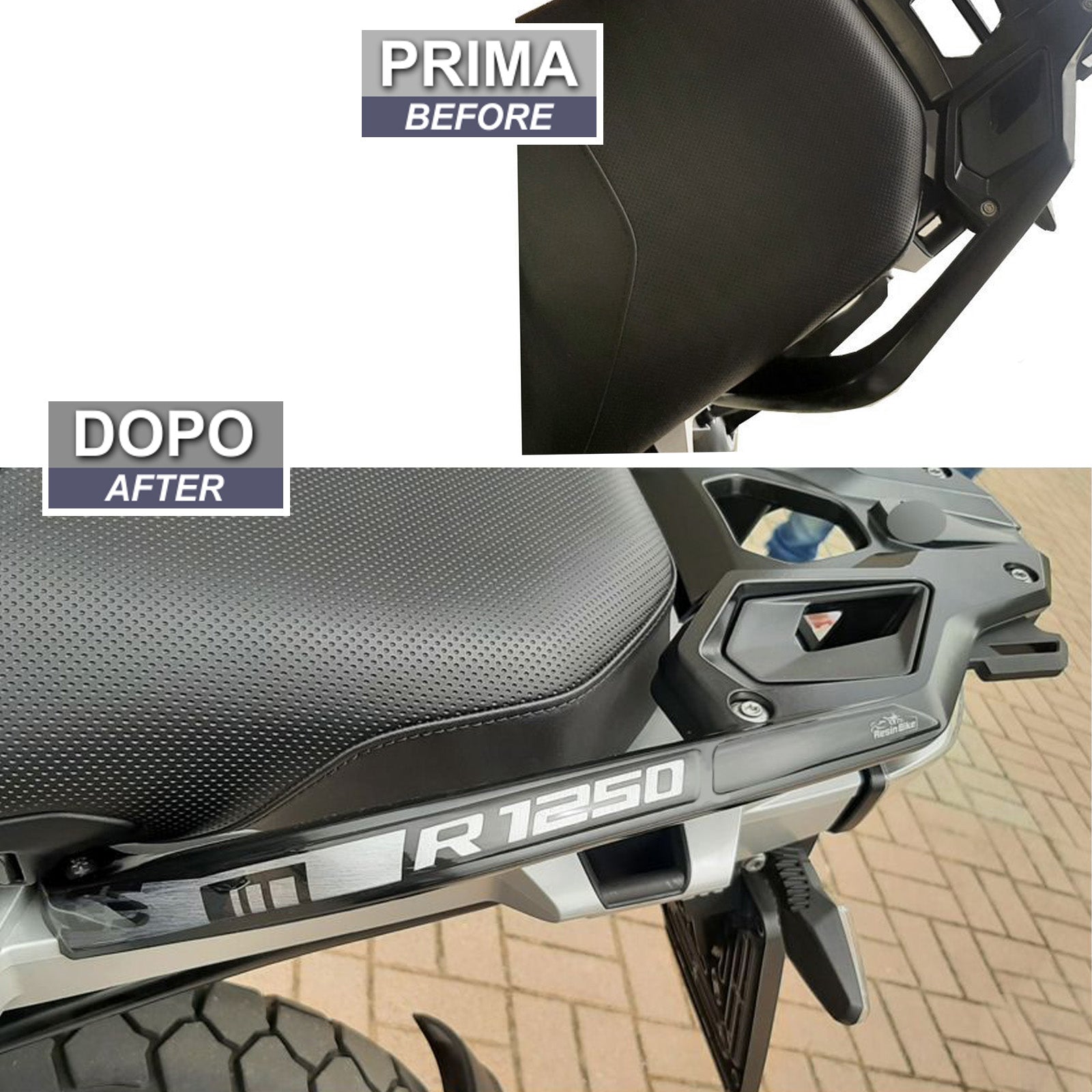 Resin Bike 3D Motorcycle Stickers - Passenger Handles | BMW R 1250 GS 2021>2024 -   Pyramid Motorcycle Accessories