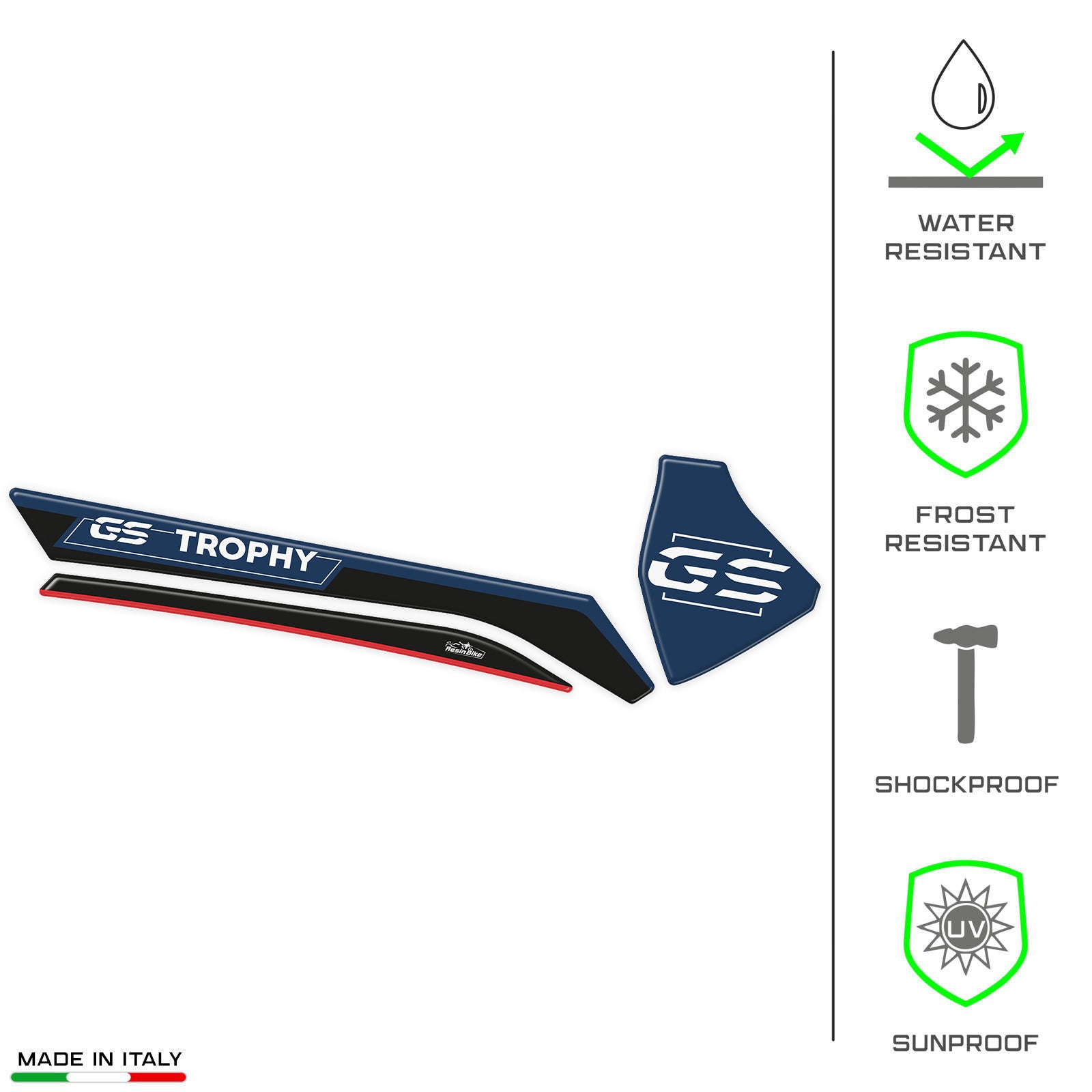 Resin Bike 3D Motorcycle Stickers - Forks | BMW R 1250 GS/GSA 2021>2024 -   Pyramid Motorcycle Accessories