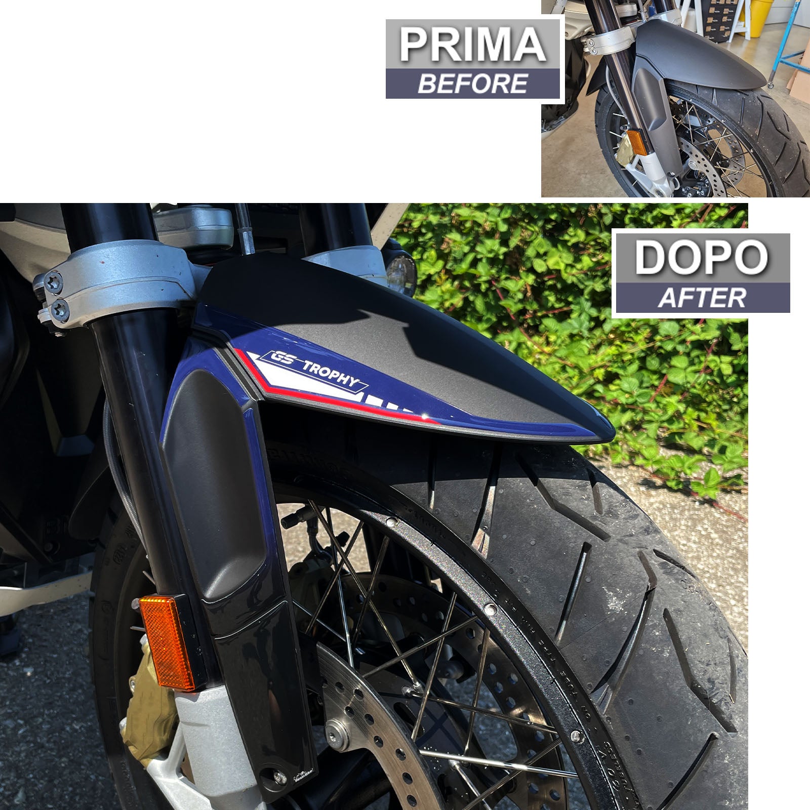 Resin Bike 3D Motorcycle Stickers - Front Fender | BMW R 1250 GS/GSA 2021>2024 -   Pyramid Motorcycle Accessories