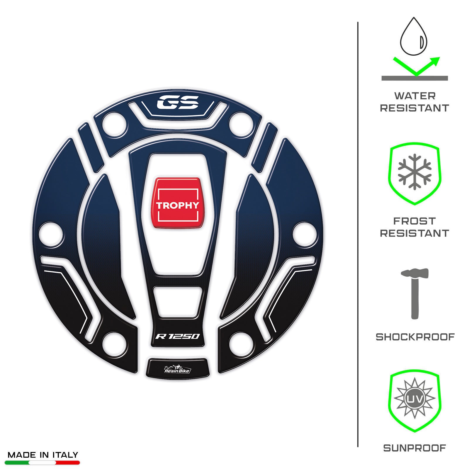 Resin Bike 3D Motorcycle Stickers - Fuel Cap | BMW R 1250 GS/GS Adventure 2021>2024 -   Pyramid Motorcycle Accessories