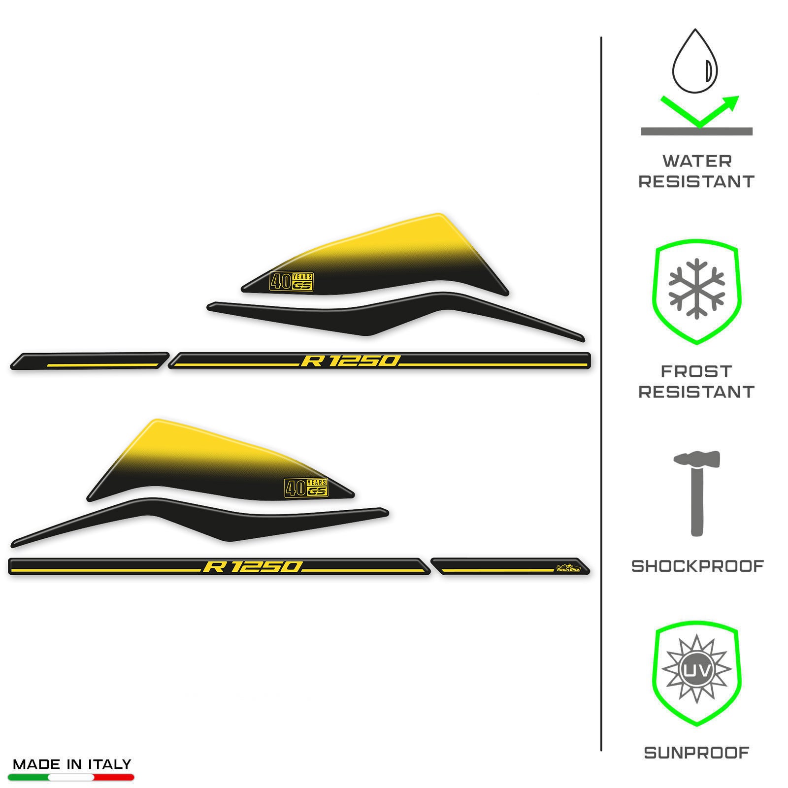 Resin Bike 3D Motorcycle Stickers - Handguards | BMW R 1250 GS 2021>2024 -   Pyramid Motorcycle Accessories