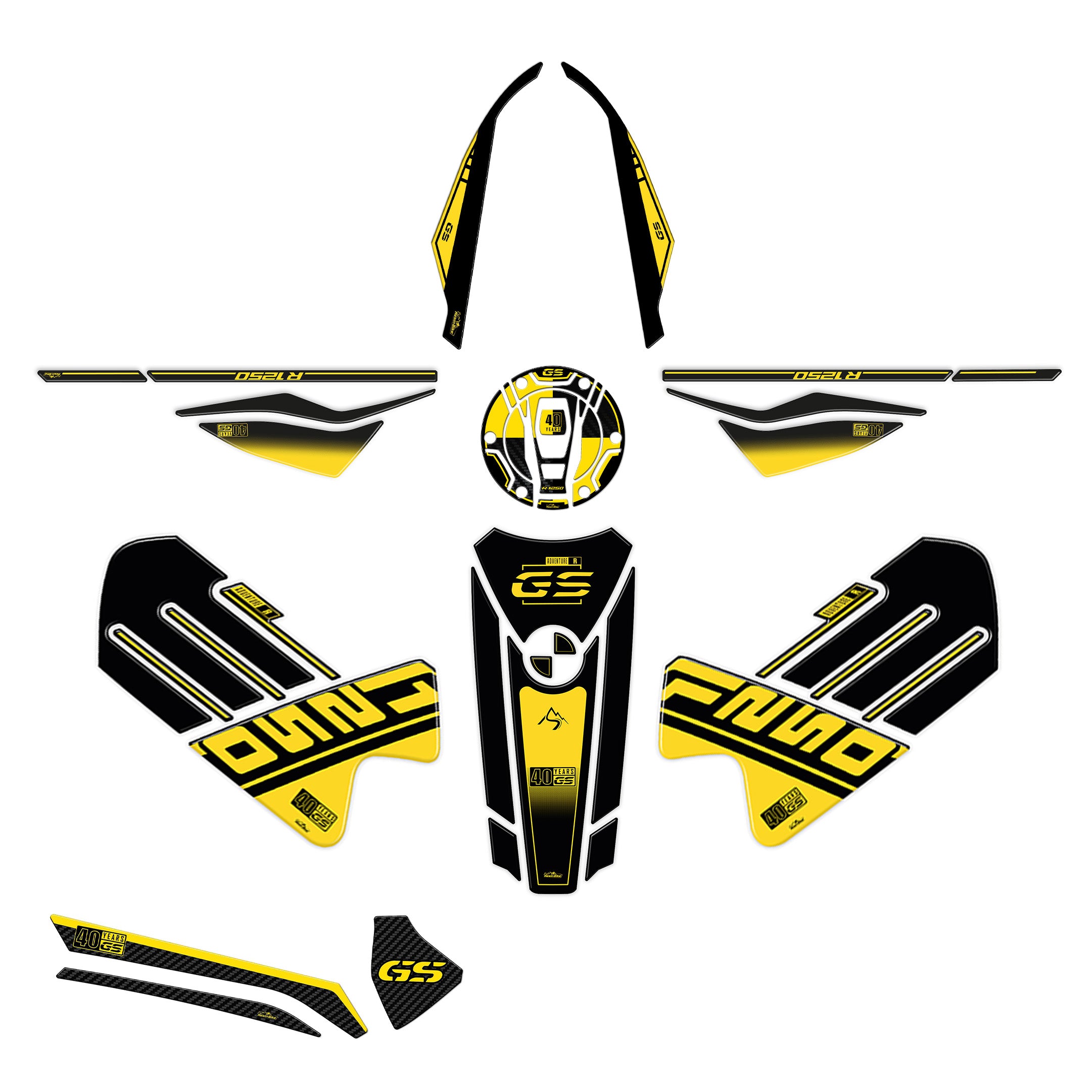 Resin Bike 3D Motorcycle Stickers - Tank Kit | BMW R 1250 GS Adventure 2020>2021 RB-1000677100002 -   Pyramid Motorcycle Accessories
